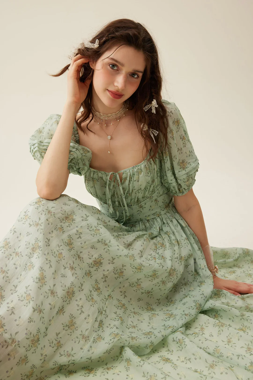 Alice 19 | Floral linen dress - Image 14