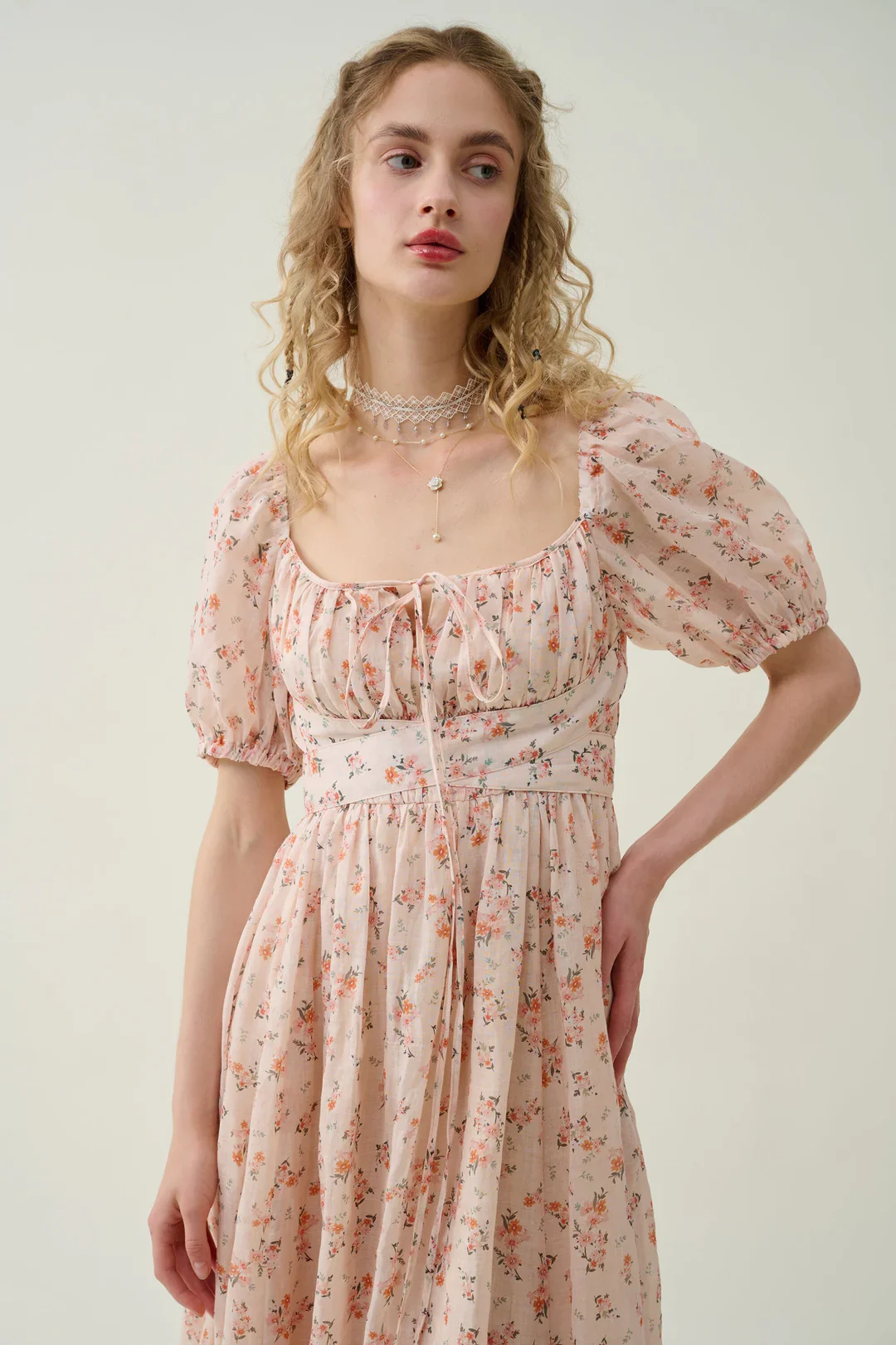 Alice 19 | Floral linen dress - Image 9