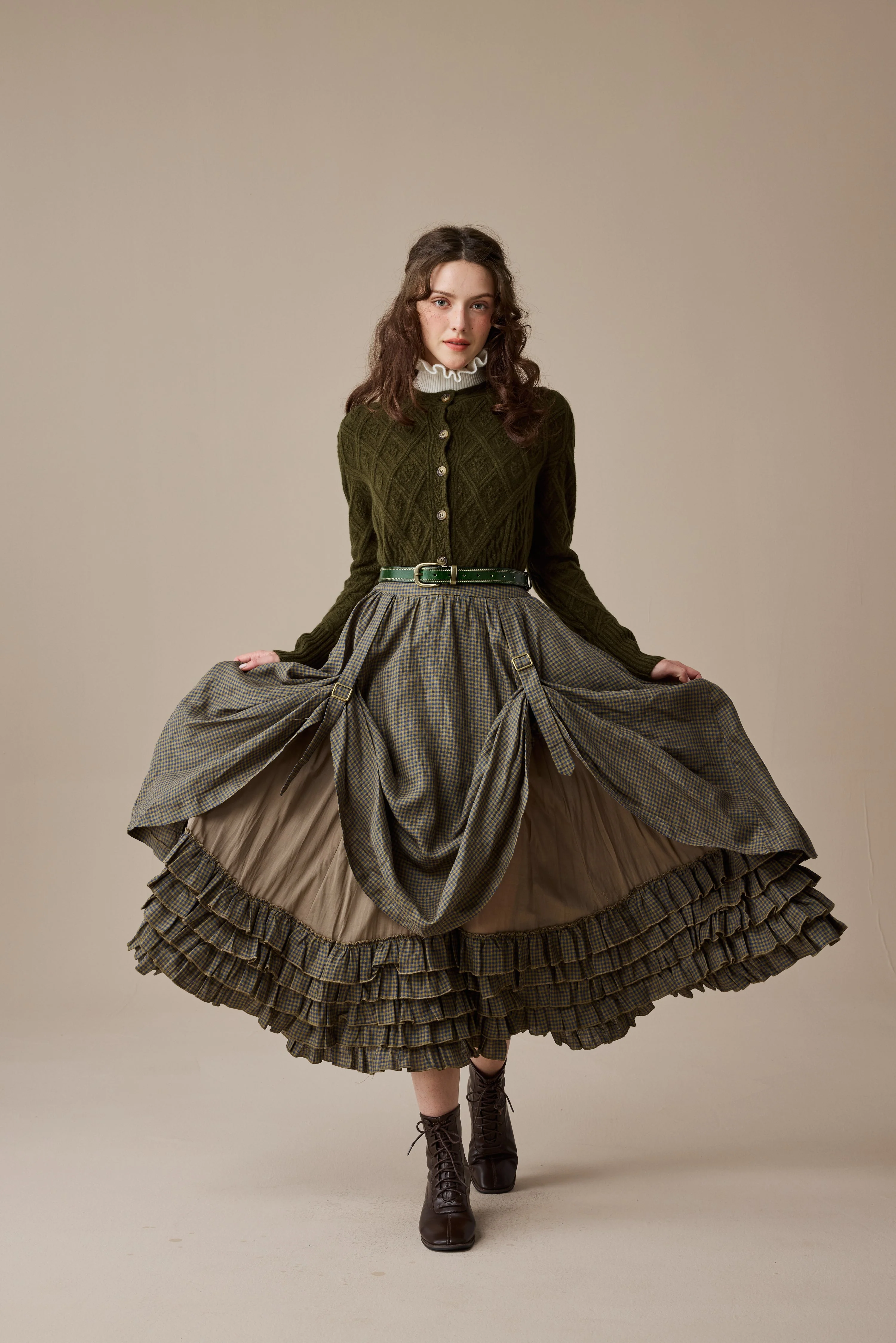 Anna 21 | Layered Linen Skirt (Adjustable) - Image 10