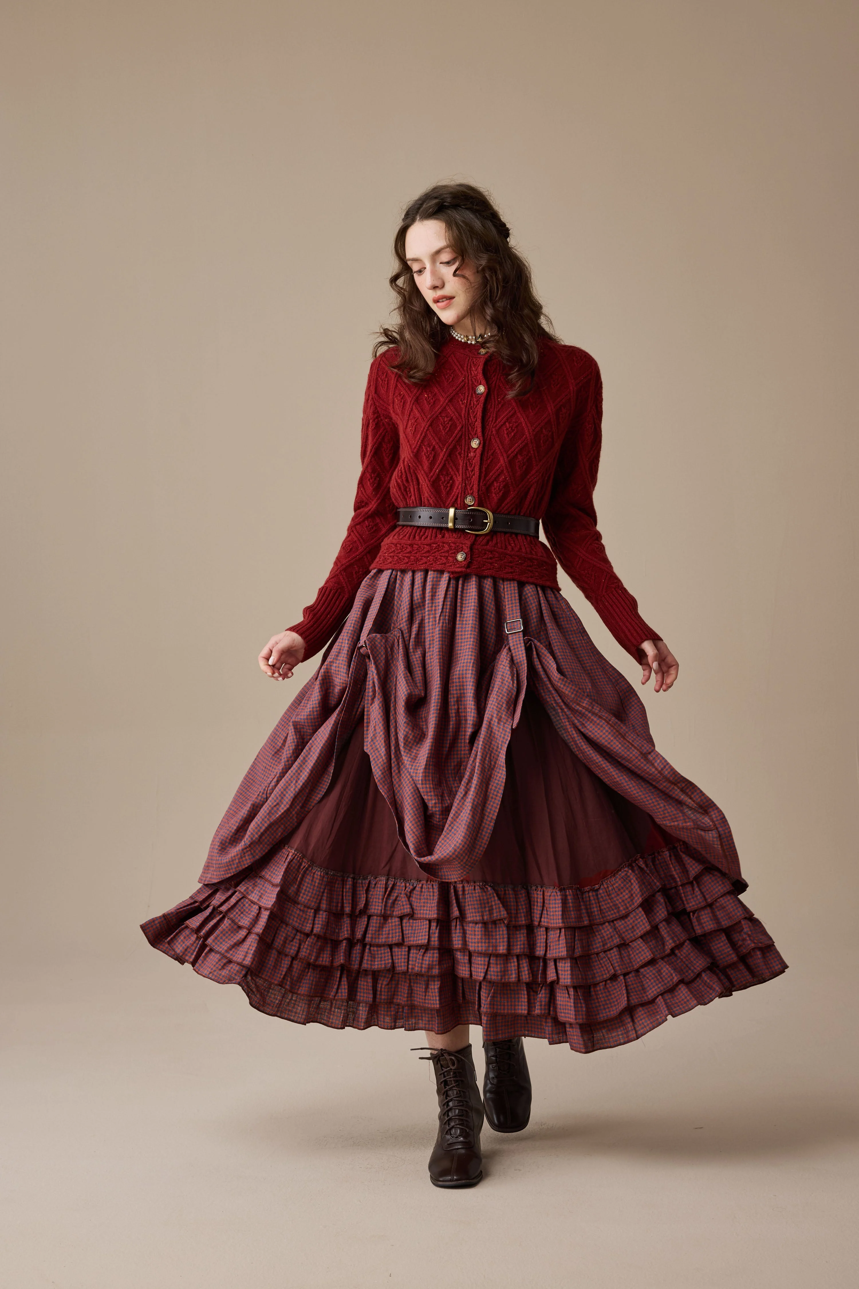 Anna 21 | Layered Linen Skirt (Adjustable) - Image 11