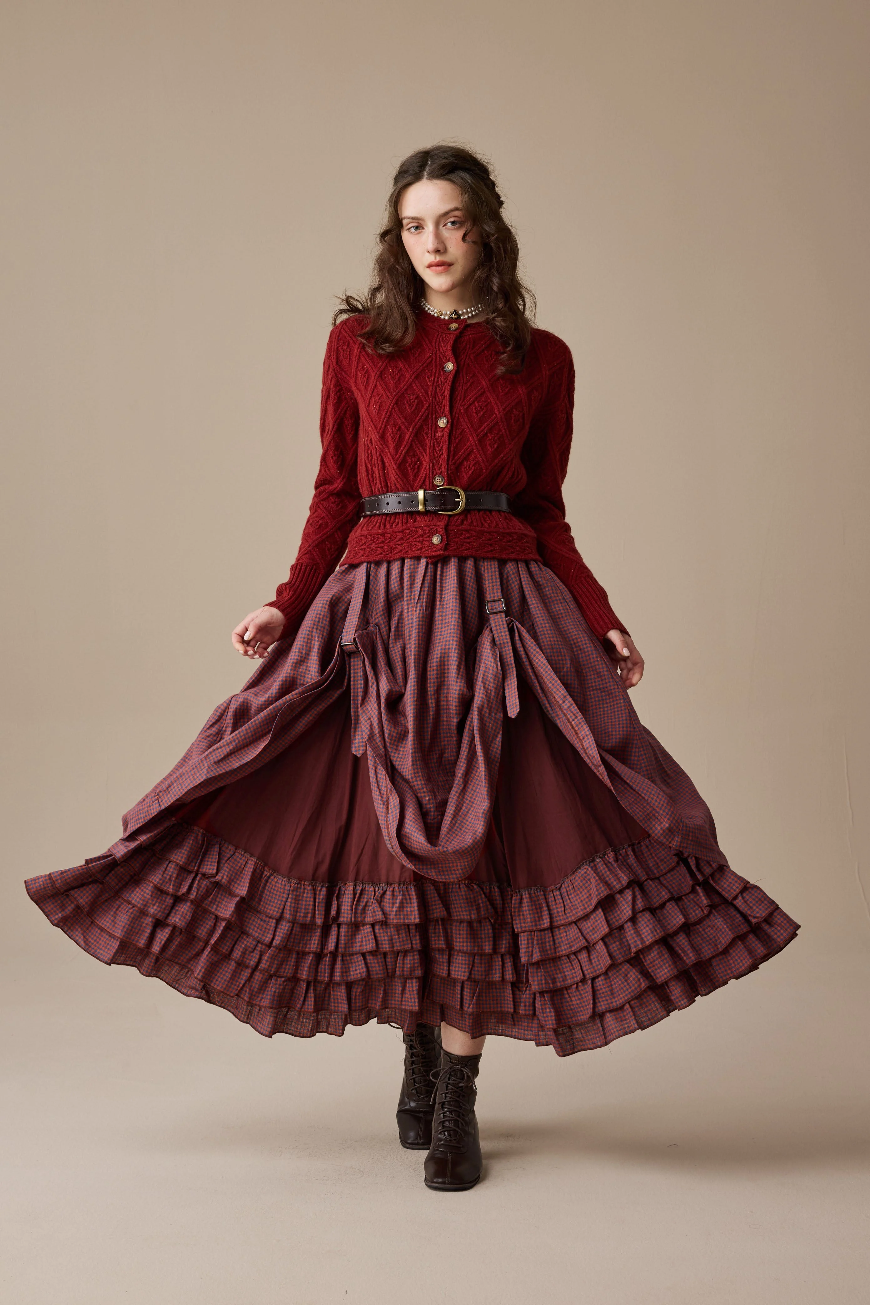 Anna 21 | Layered Linen Skirt (Adjustable) - Image 12