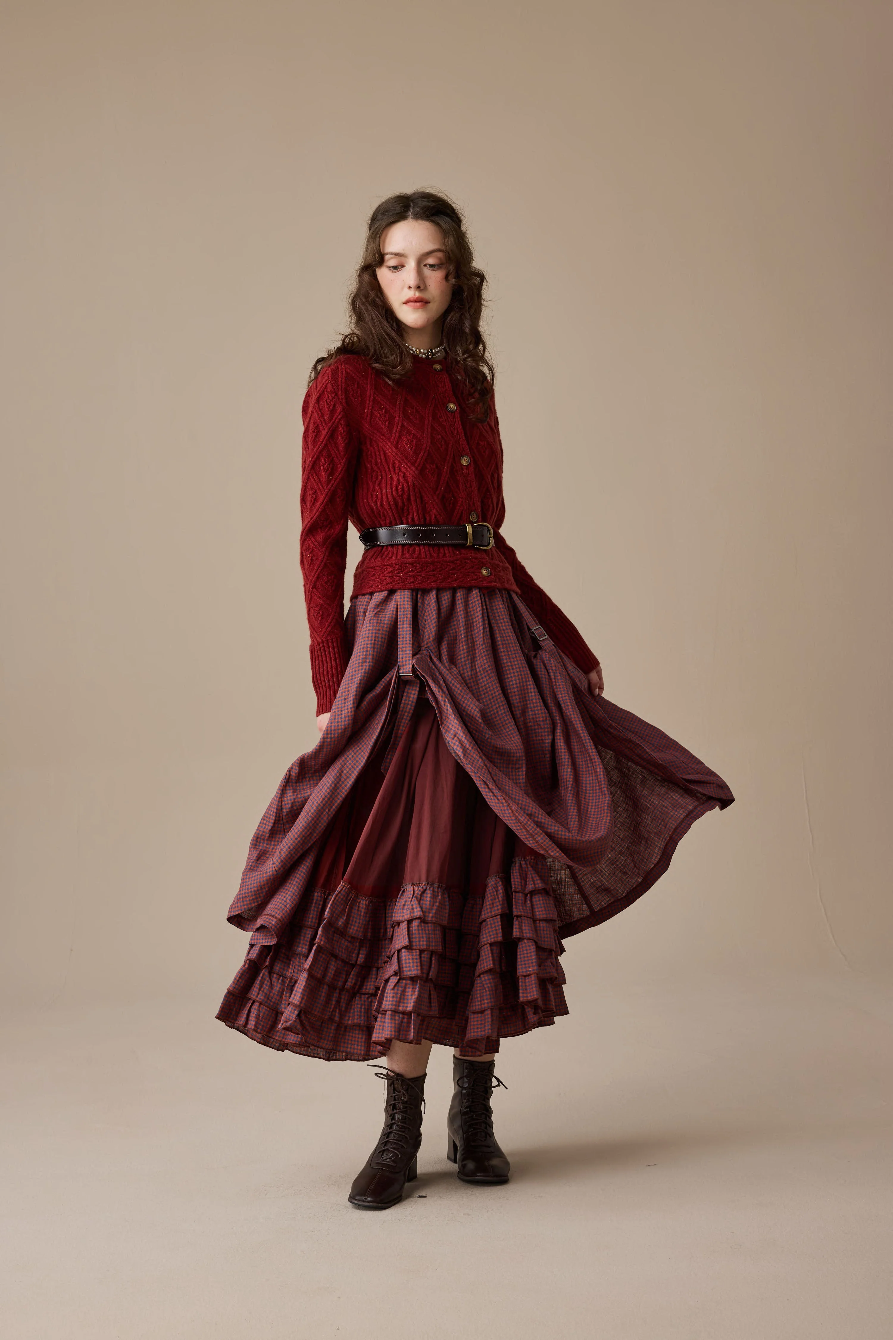 Anna 21 | Layered Linen Skirt (Adjustable) - Image 13