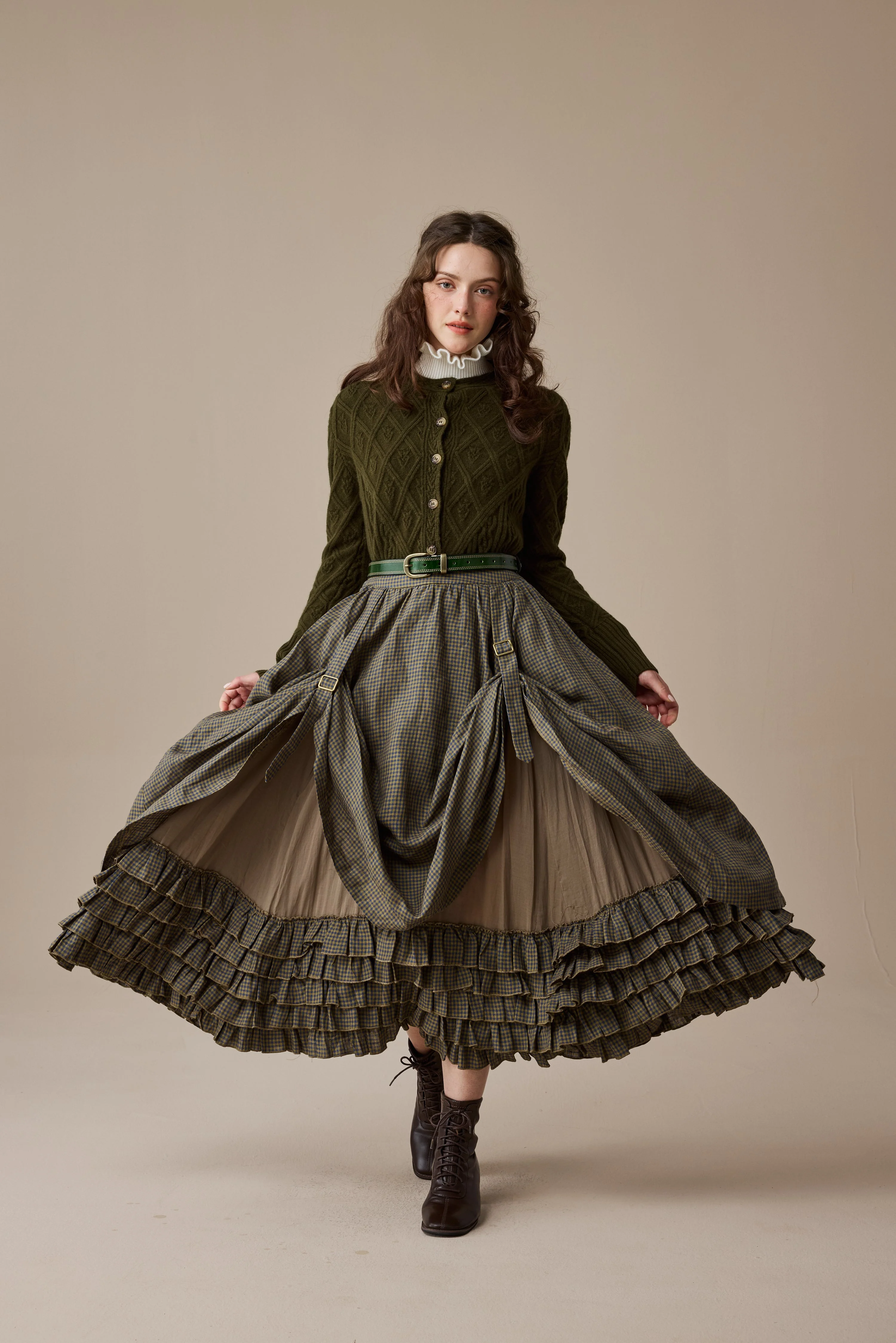 Anna 21 | Layered Linen Skirt (Adjustable) - Image 5