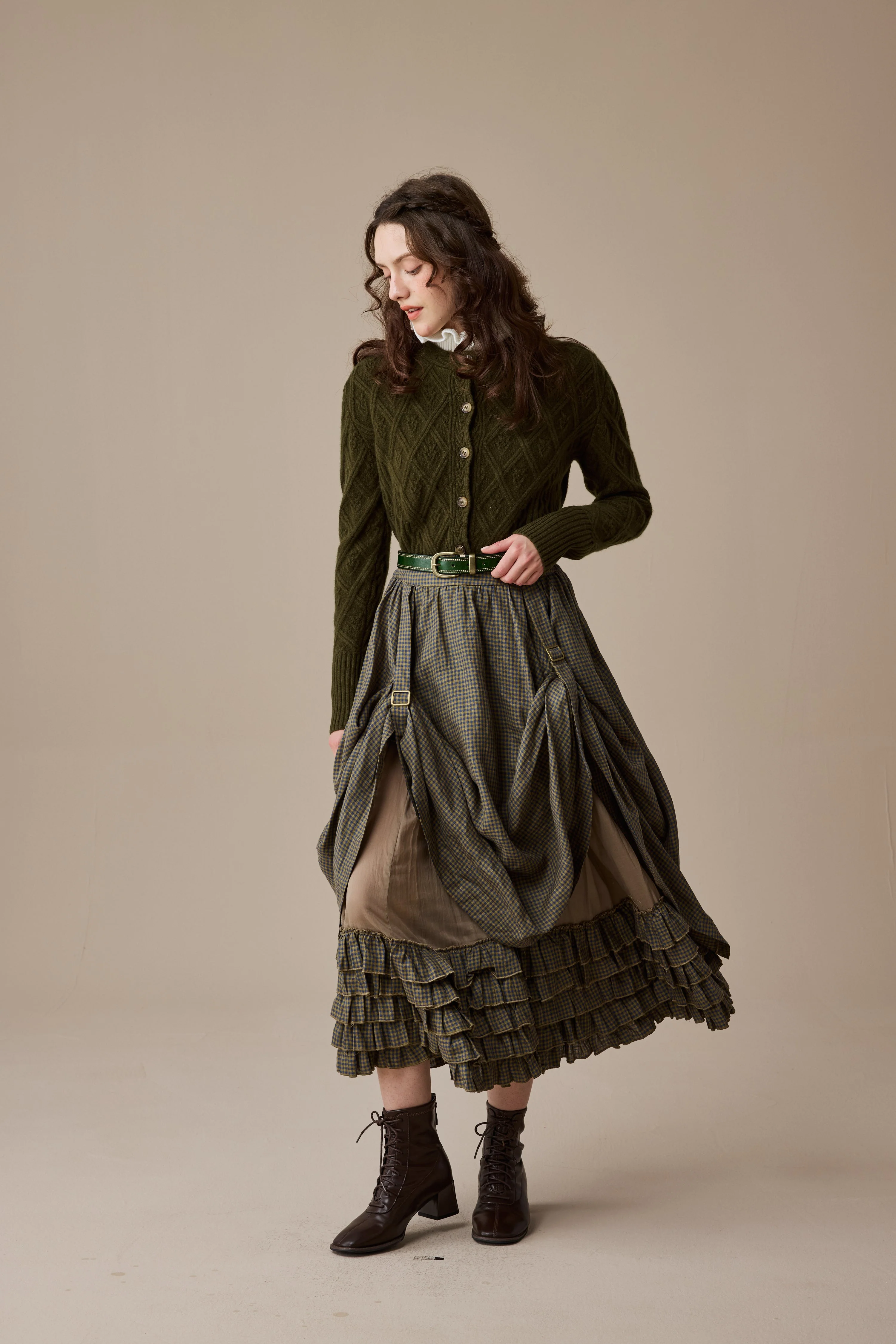 Anna 21 | Layered Linen Skirt (Adjustable) - Image 9