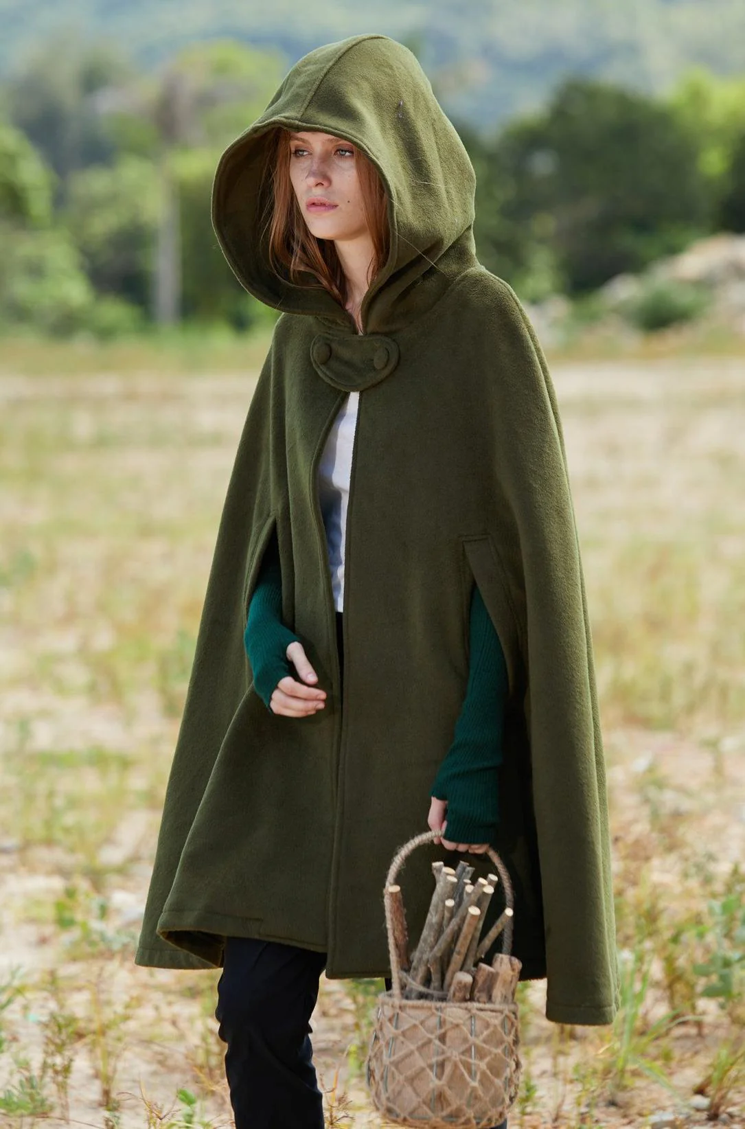 The New Yorker | Hooded Cashmere Cape - Image 10