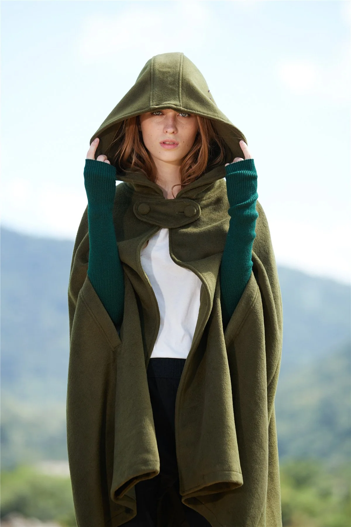 The New Yorker | Hooded Cashmere Cape - Image 13