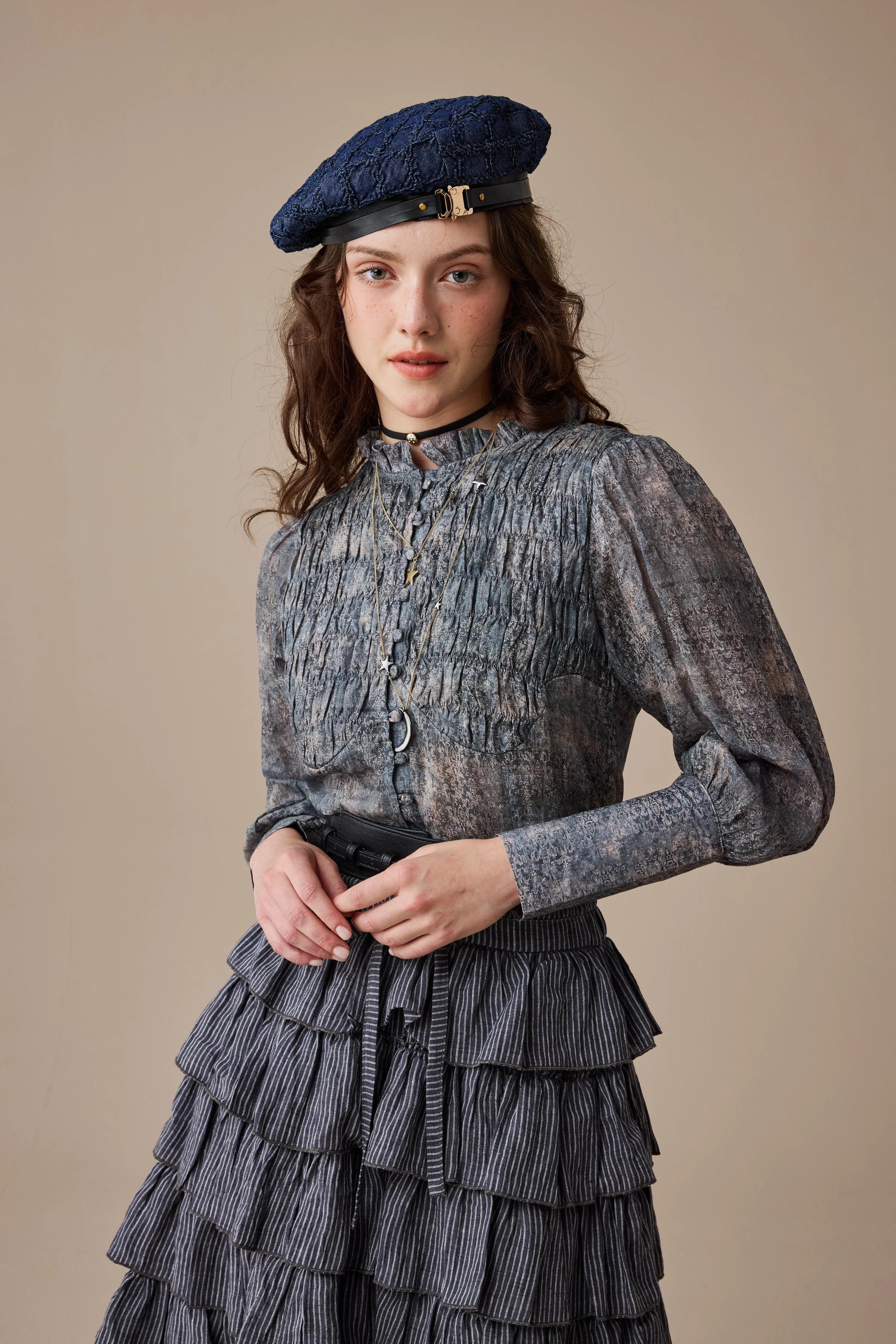 Clove 9 | smocked longsleeved linen blouse - Image 14