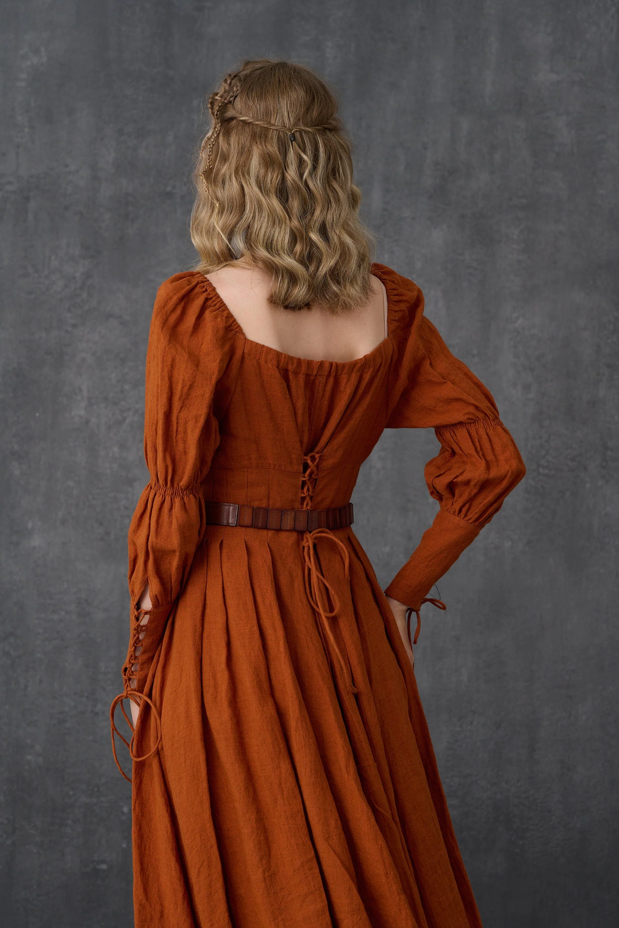 PHOENIX 24 | REGENCY LACE-UP LINEN DRESS - Image 15