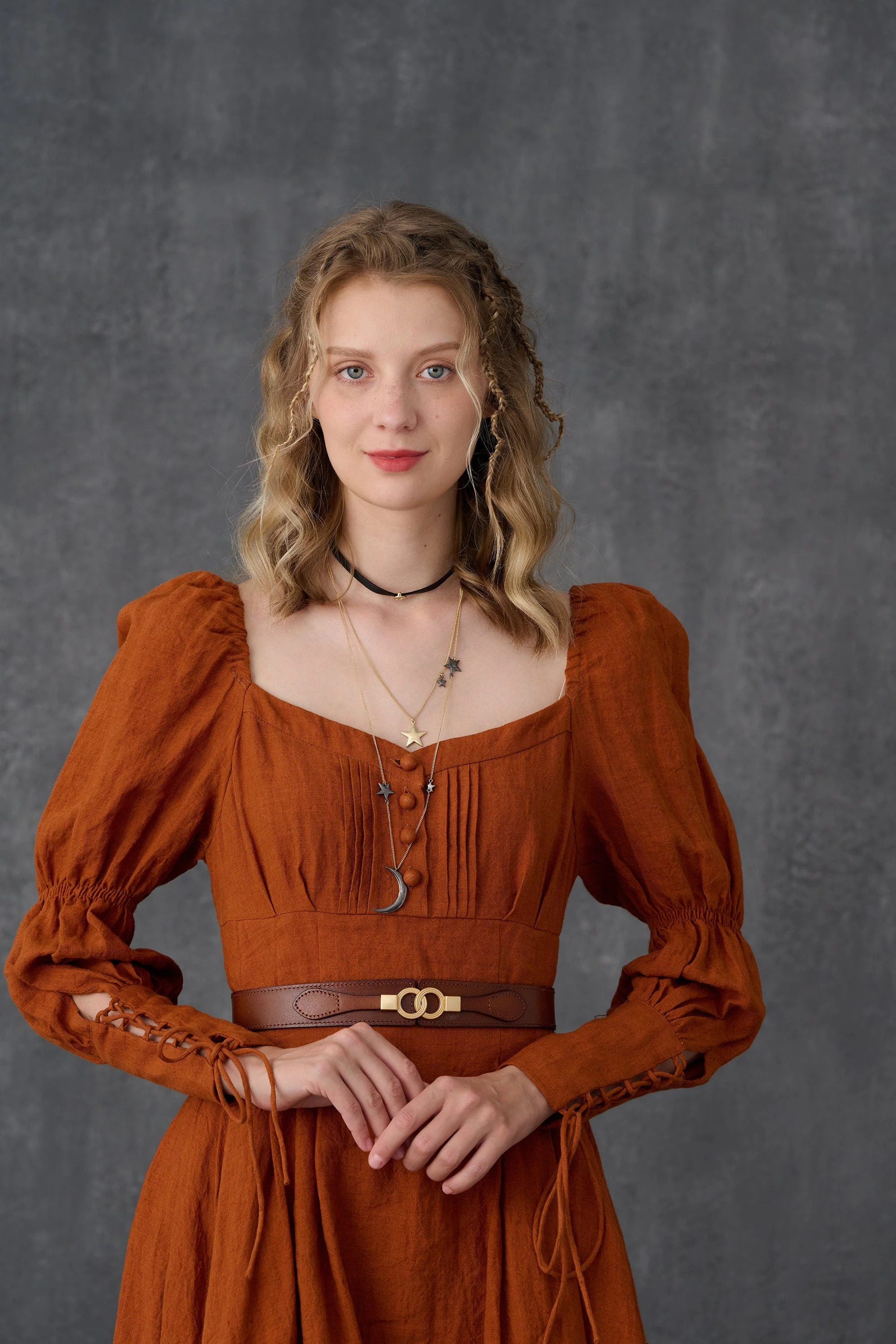 PHOENIX 24 | REGENCY LACE-UP LINEN DRESS - Image 16