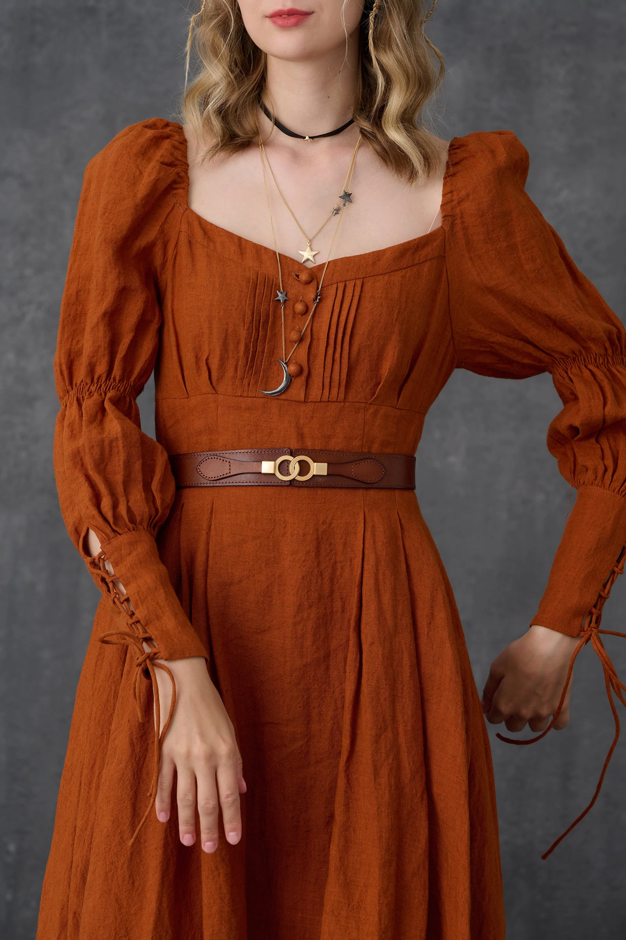 PHOENIX 24 | REGENCY LACE-UP LINEN DRESS - Image 18