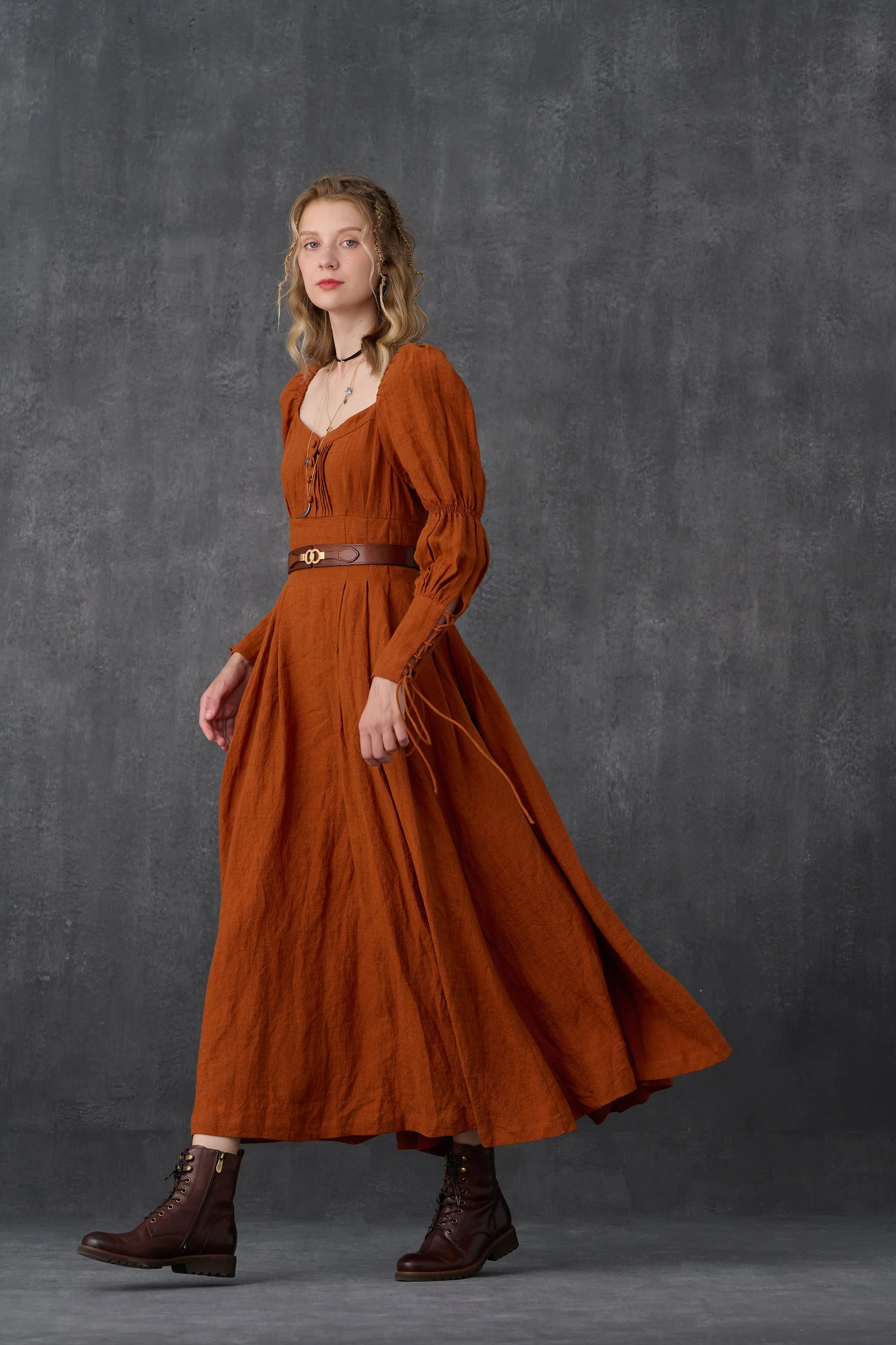 PHOENIX 24 | REGENCY LACE-UP LINEN DRESS - Image 19