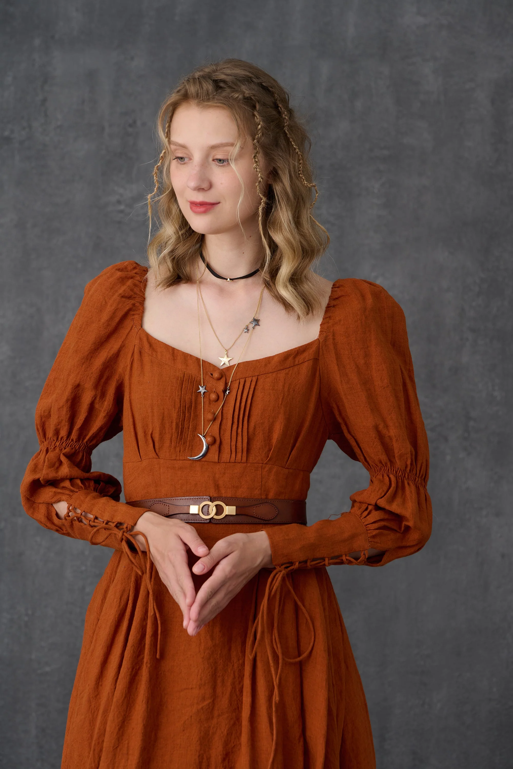 PHOENIX 24 | REGENCY LACE-UP LINEN DRESS - Image 20