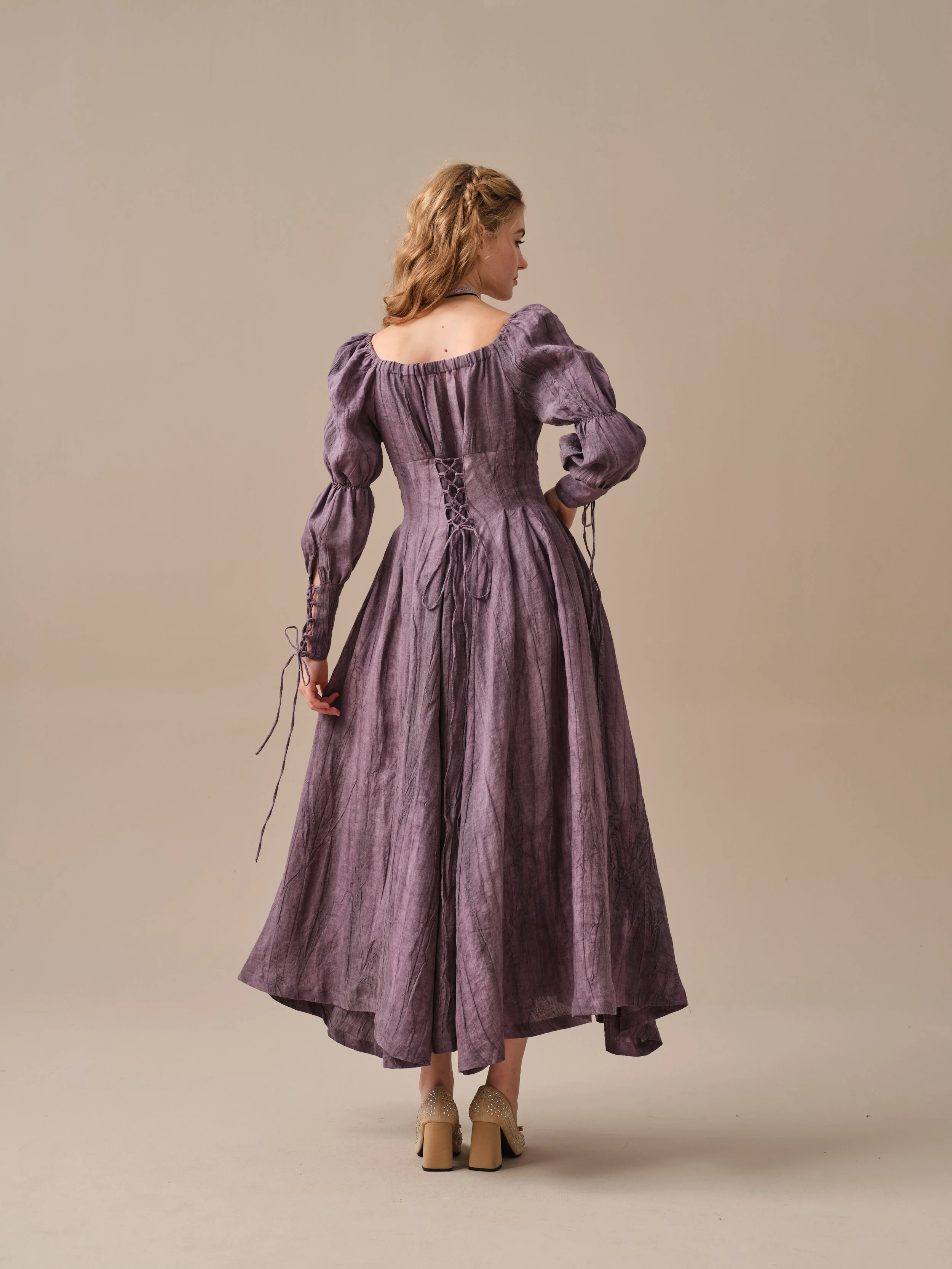 PHOENIX 24 | REGENCY LACE-UP LINEN DRESS - Image 31
