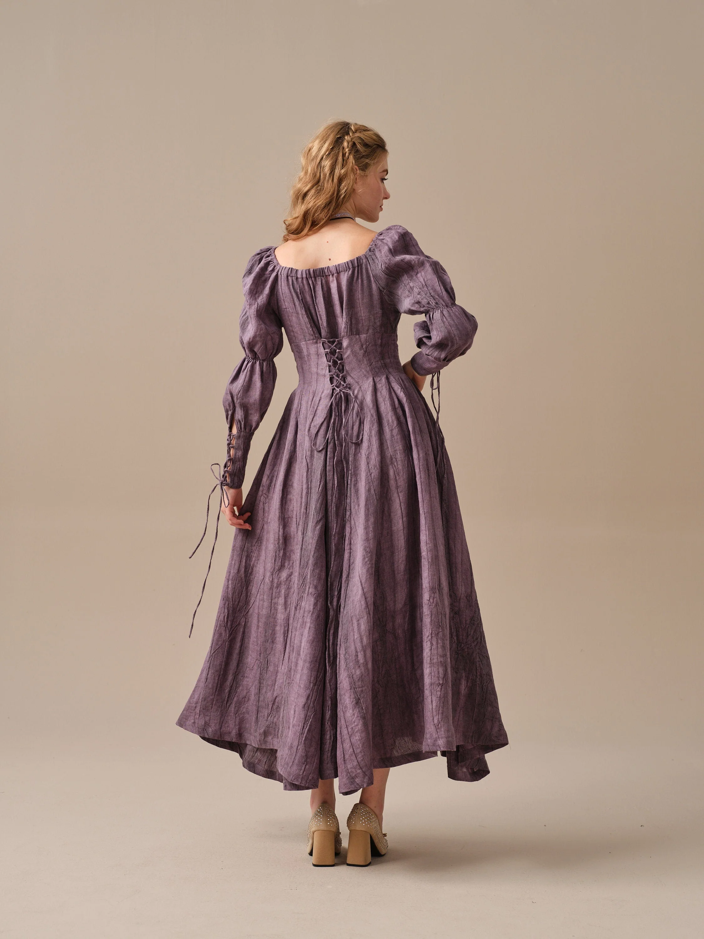 PHOENIX 24 | REGENCY LACE-UP LINEN DRESS - Image 11