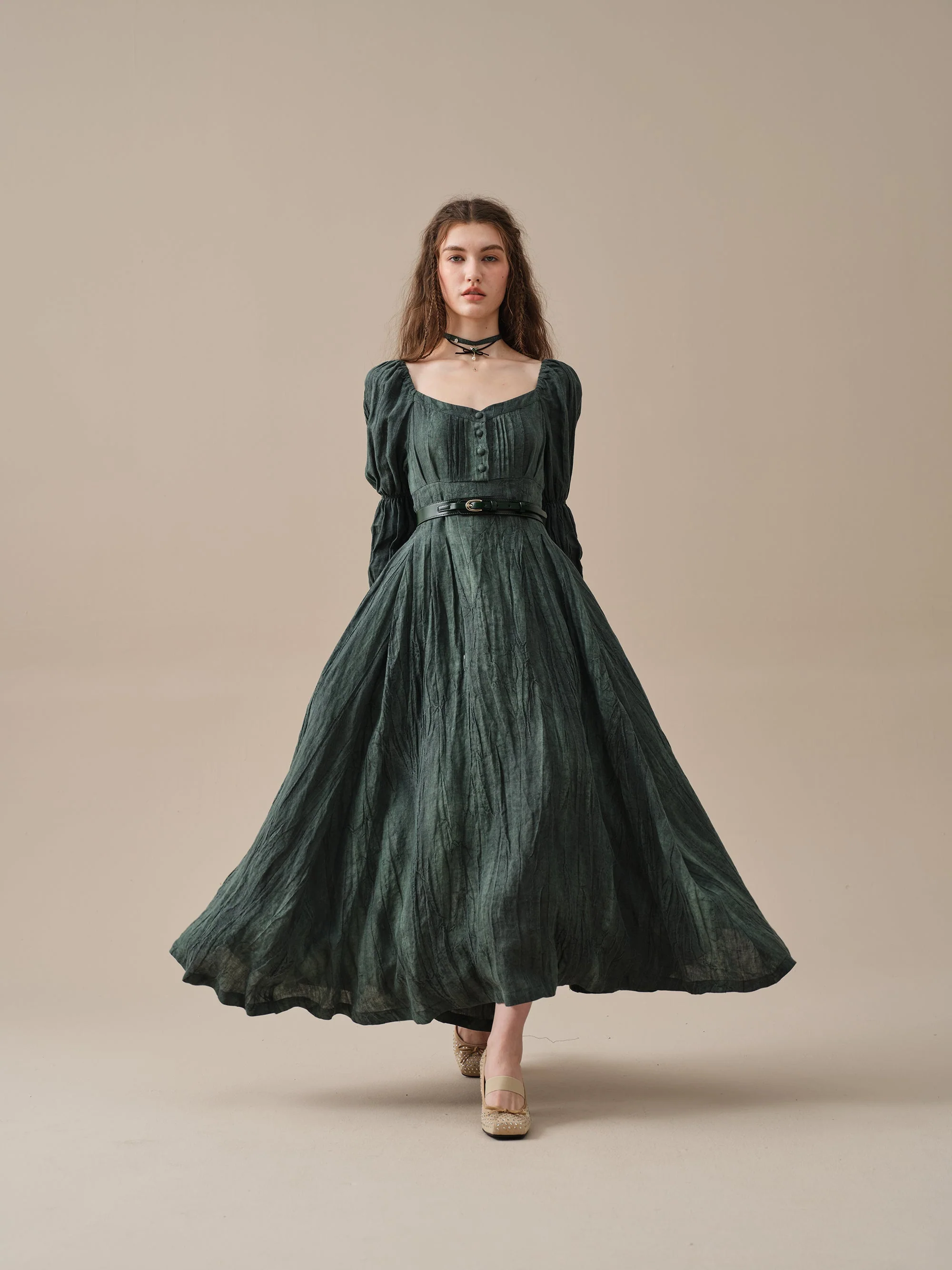 PHOENIX 24 | REGENCY LACE-UP LINEN DRESS - Image 15
