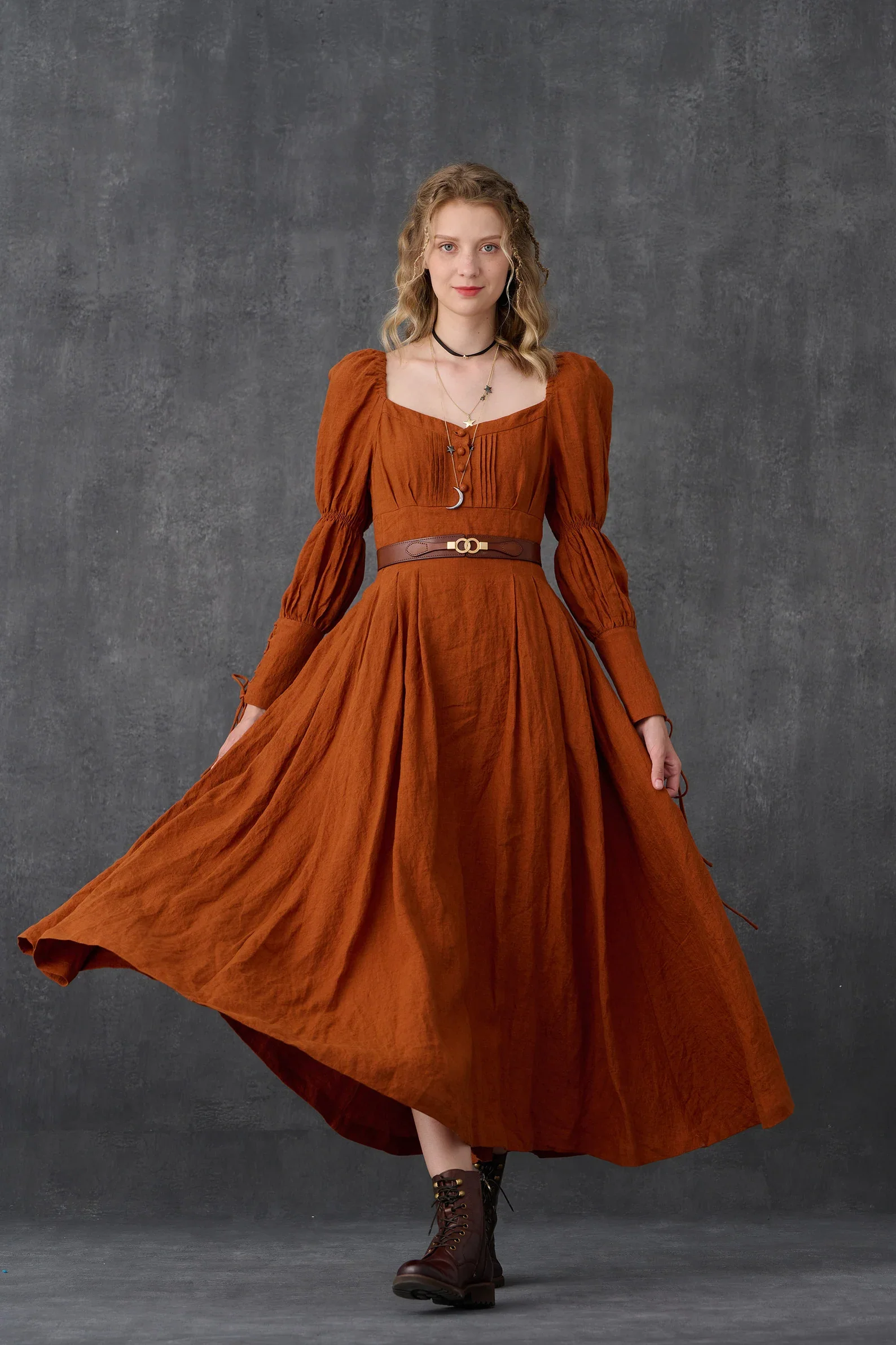 PHOENIX 24 | REGENCY LACE-UP LINEN DRESS - Image 17