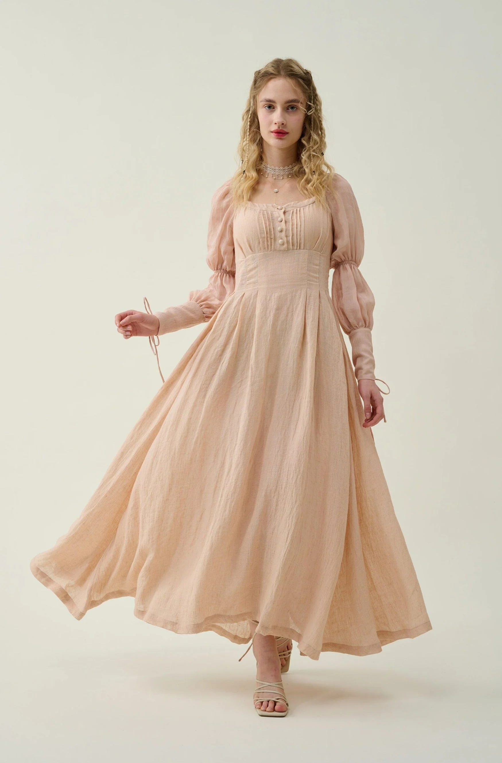 PHOENIX 24 | REGENCY LACE-UP LINEN DRESS - Image 19