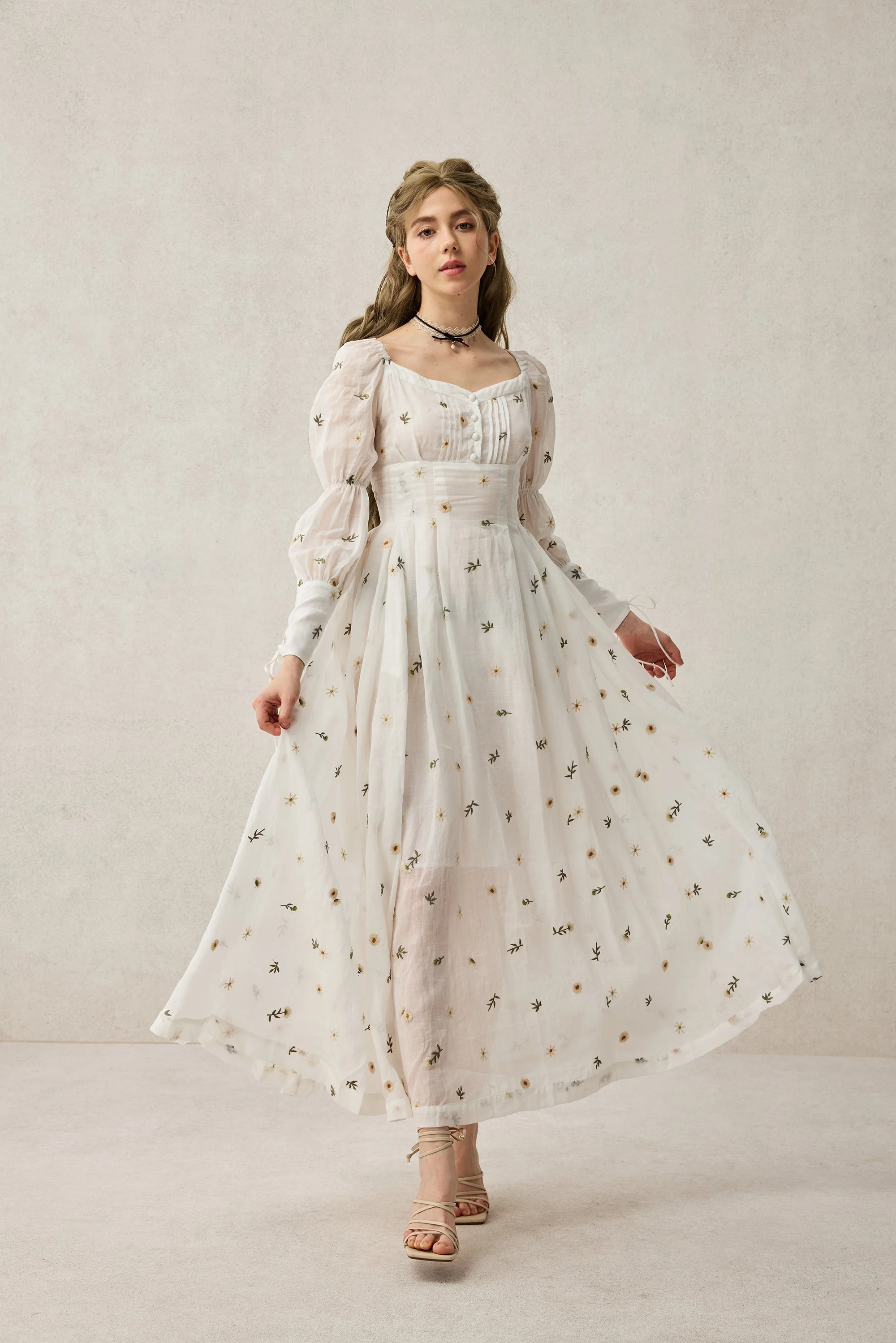 PHOENIX 24 | REGENCY LACE-UP LINEN DRESS - Image 30