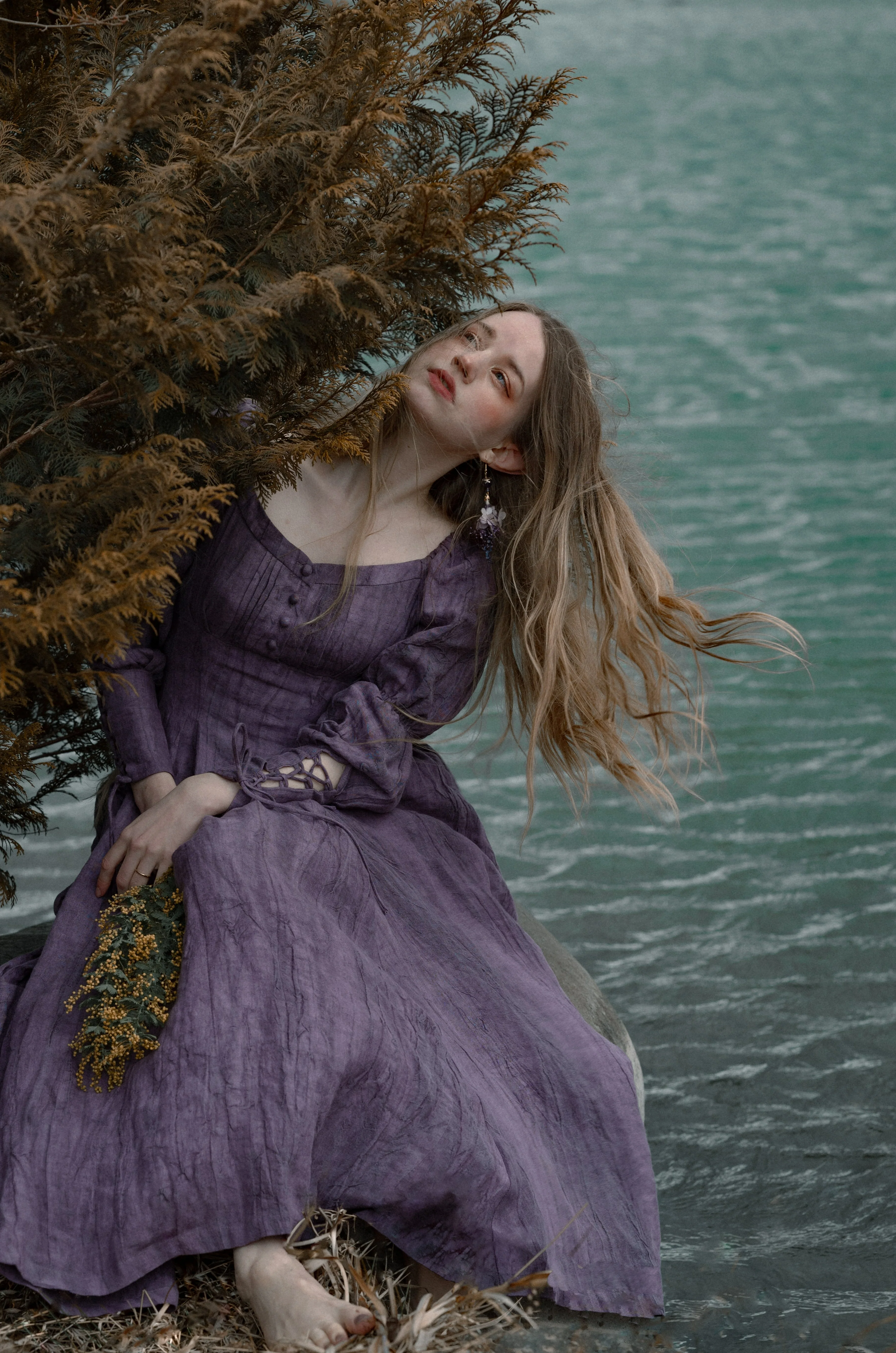 PHOENIX 24 | REGENCY LACE-UP LINEN DRESS - Image 3