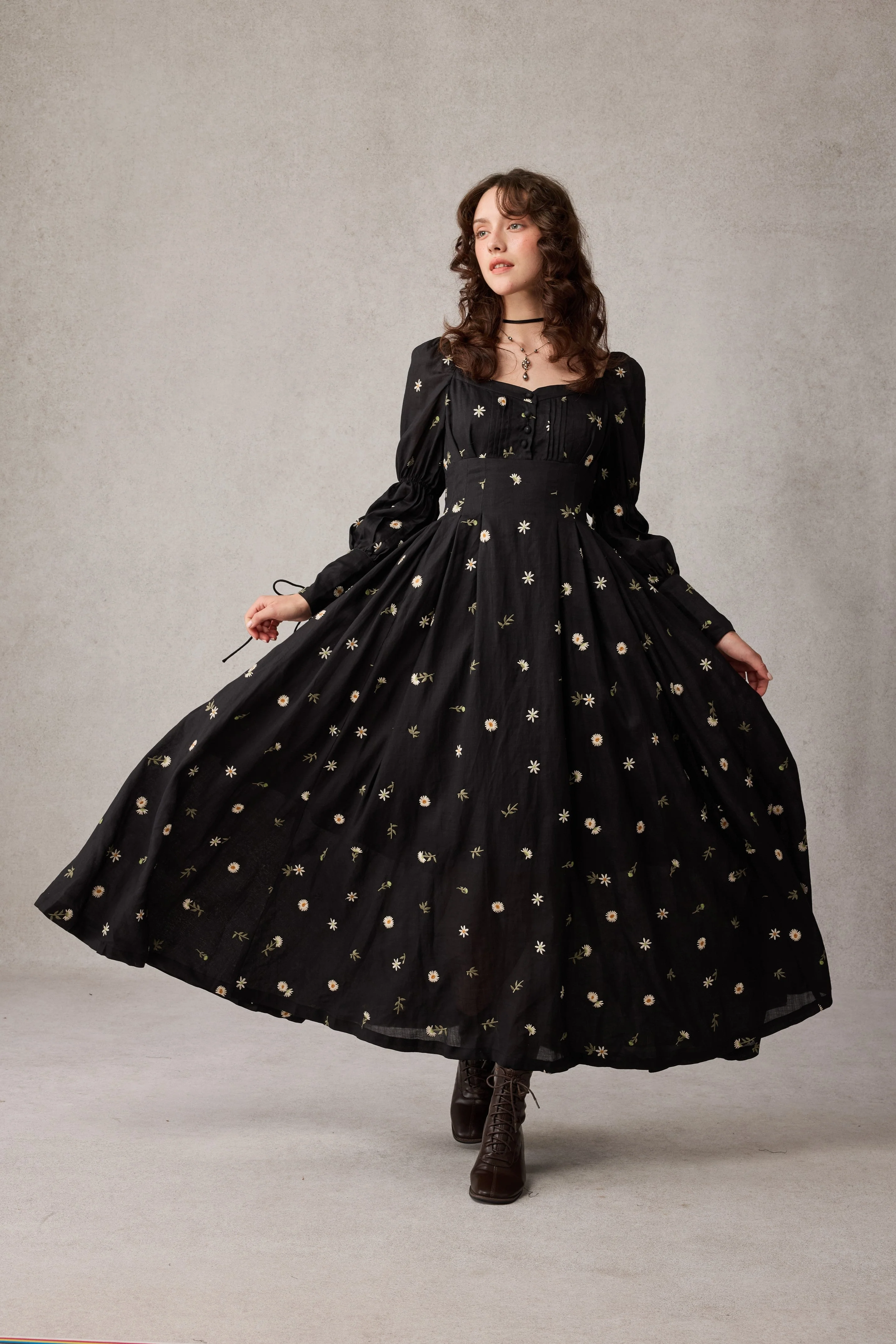 PHOENIX 24 | REGENCY LACE-UP LINEN DRESS - Image 35