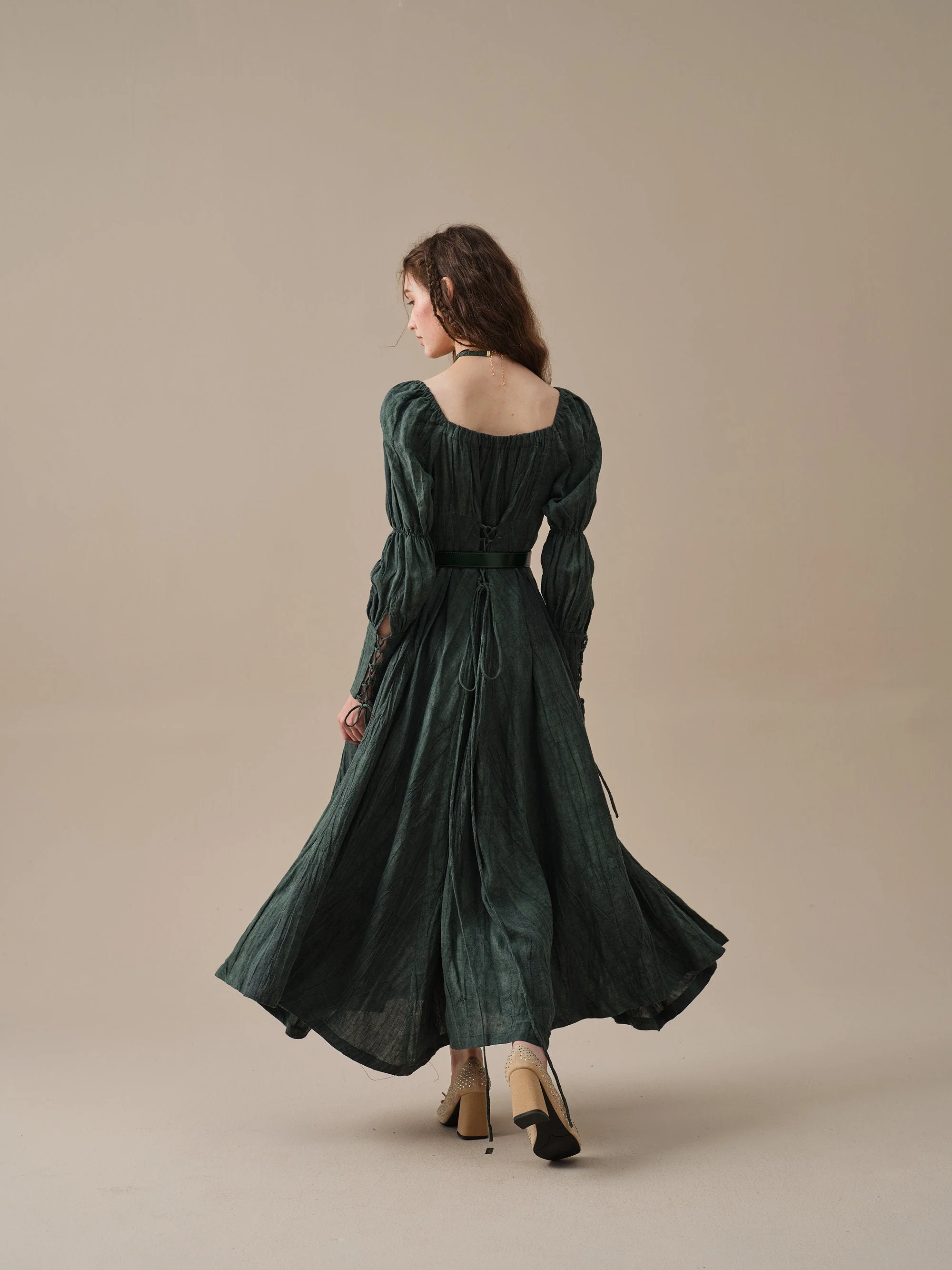 PHOENIX 24 | REGENCY LACE-UP LINEN DRESS - Image 15