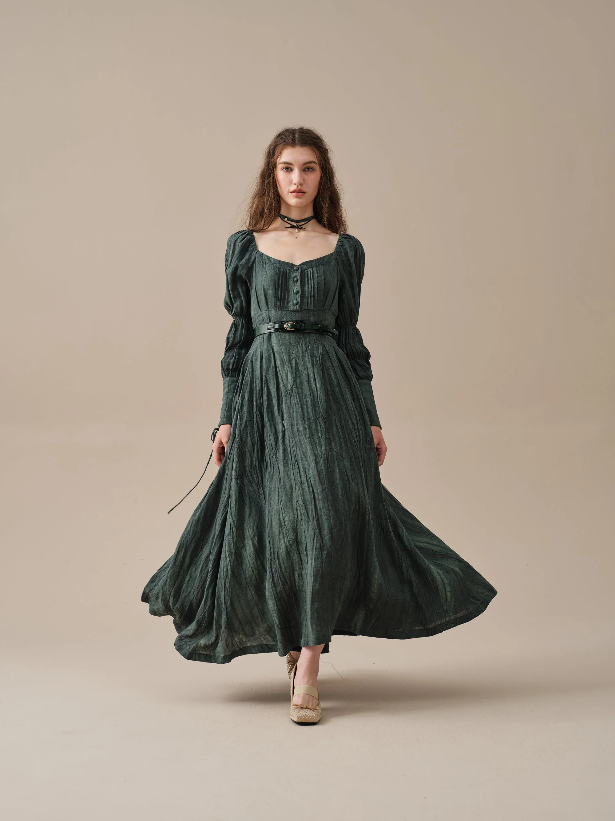 PHOENIX 24 | REGENCY LACE-UP LINEN DRESS - Image 17
