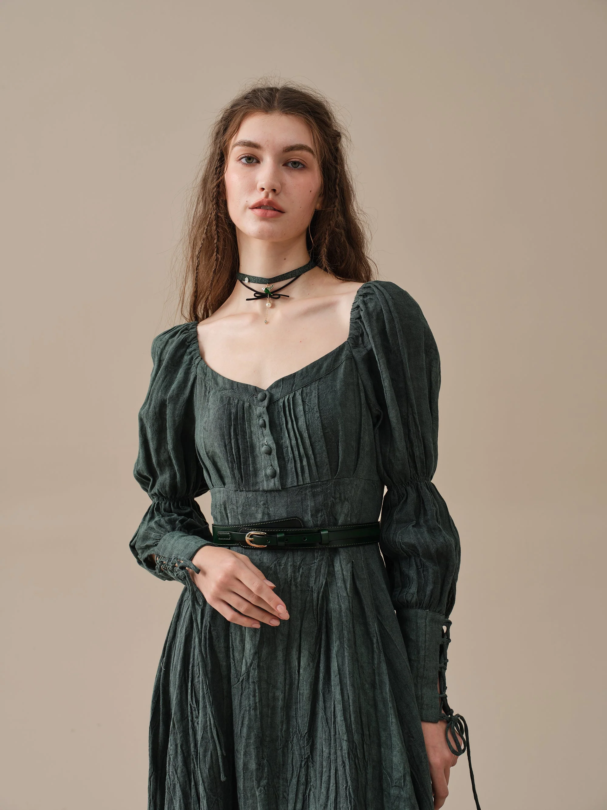 PHOENIX 24 | REGENCY LACE-UP LINEN DRESS - Image 18