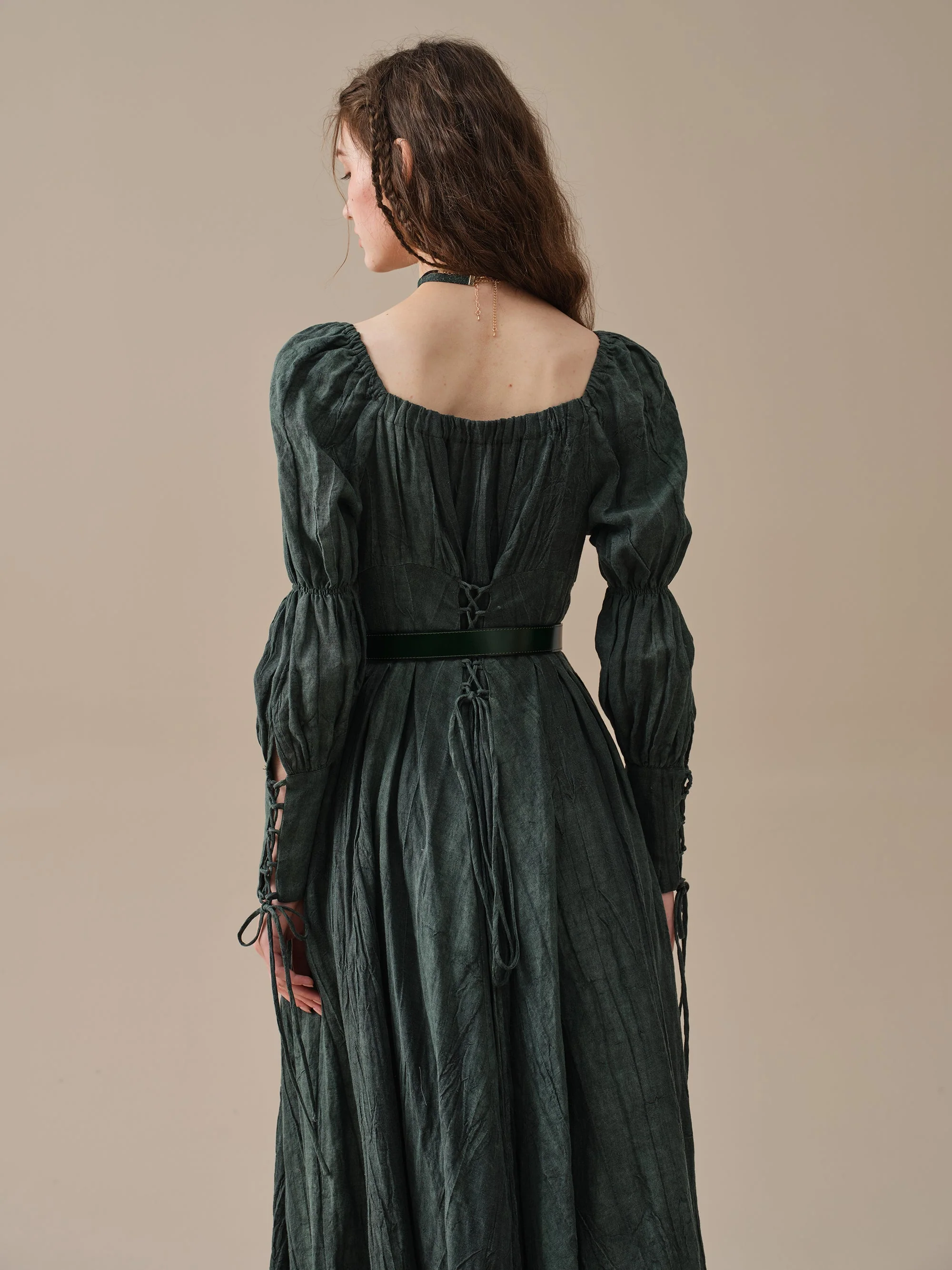 PHOENIX 24 | REGENCY LACE-UP LINEN DRESS - Image 19