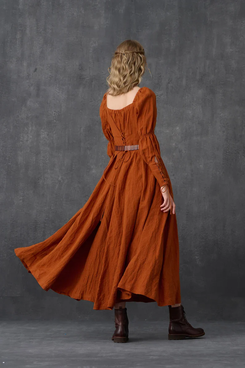 PHOENIX 24 | REGENCY LACE-UP LINEN DRESS - Image 21