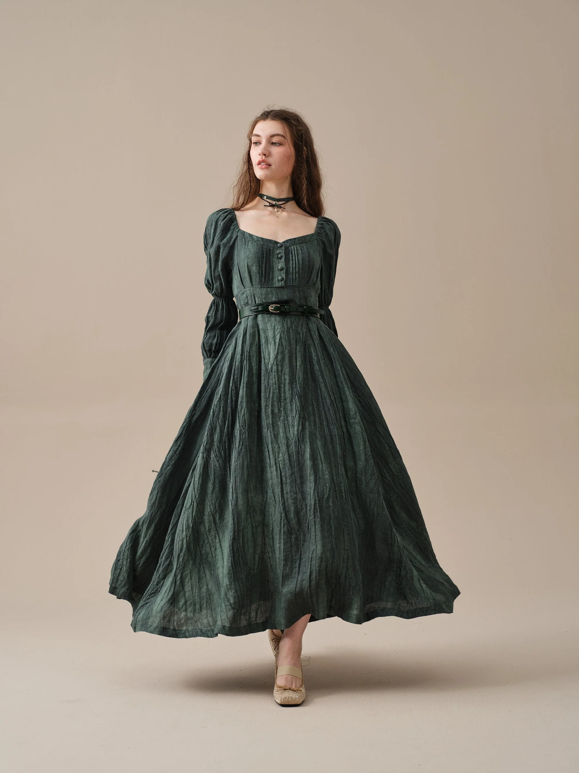 PHOENIX 24 | REGENCY LACE-UP LINEN DRESS - Image 5