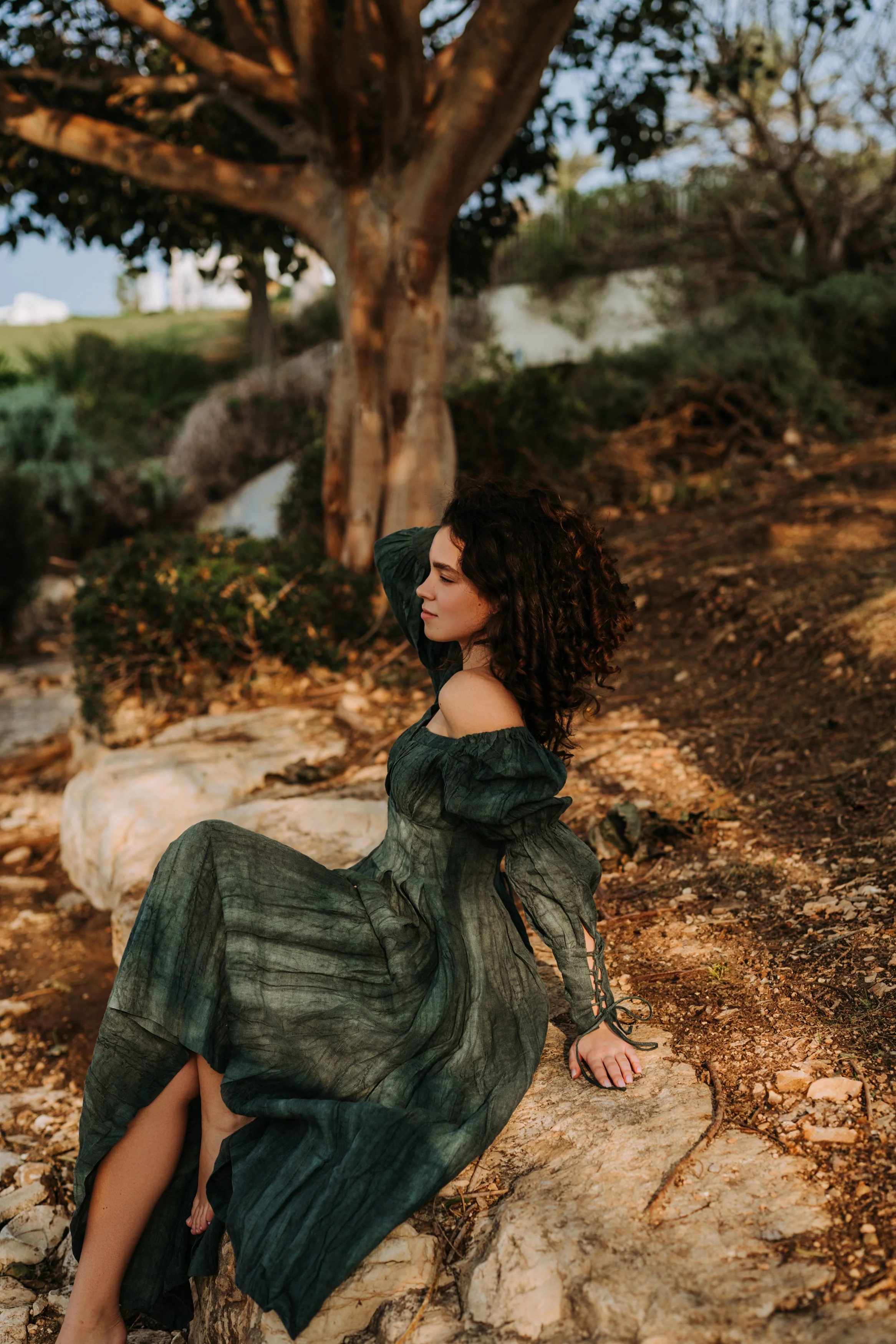 PHOENIX 24 | REGENCY LACE-UP LINEN DRESS - Image 8