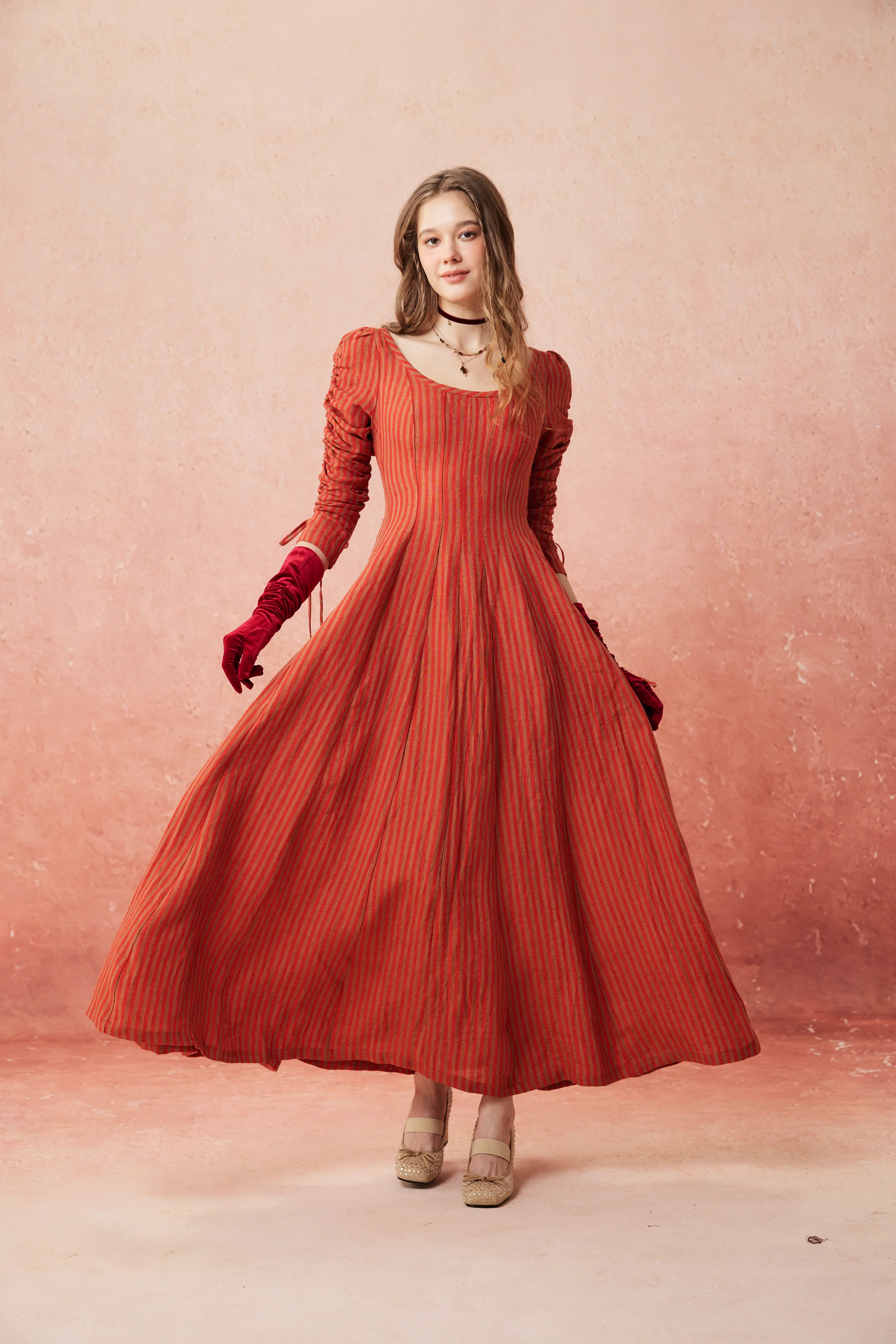 Crystal 17 | Victorian maxi linen dress - Image 26