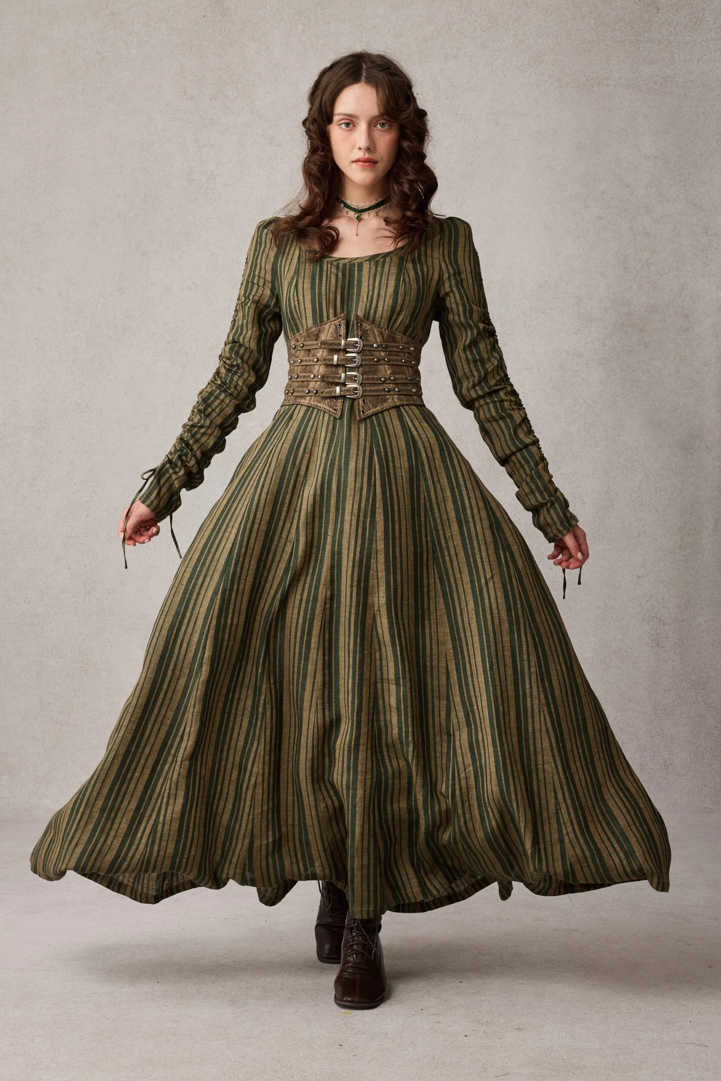 Crystal 17 | Victorian maxi linen dress - Image 4