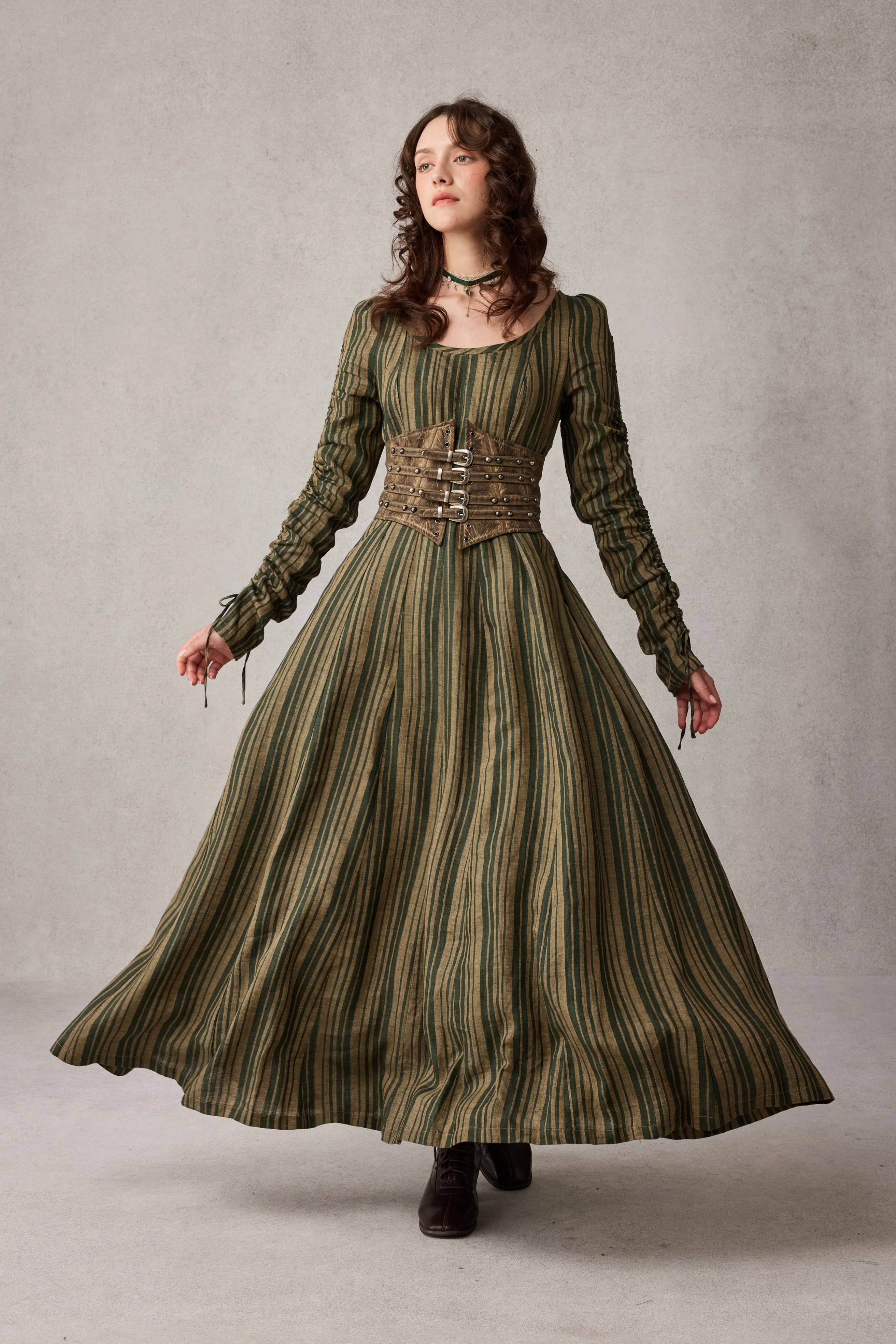 Crystal 17 | Victorian maxi linen dress - Image 9