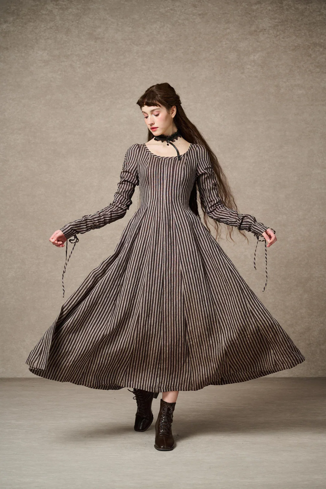 Crystal 17 | Victorian maxi linen dress - Image 23