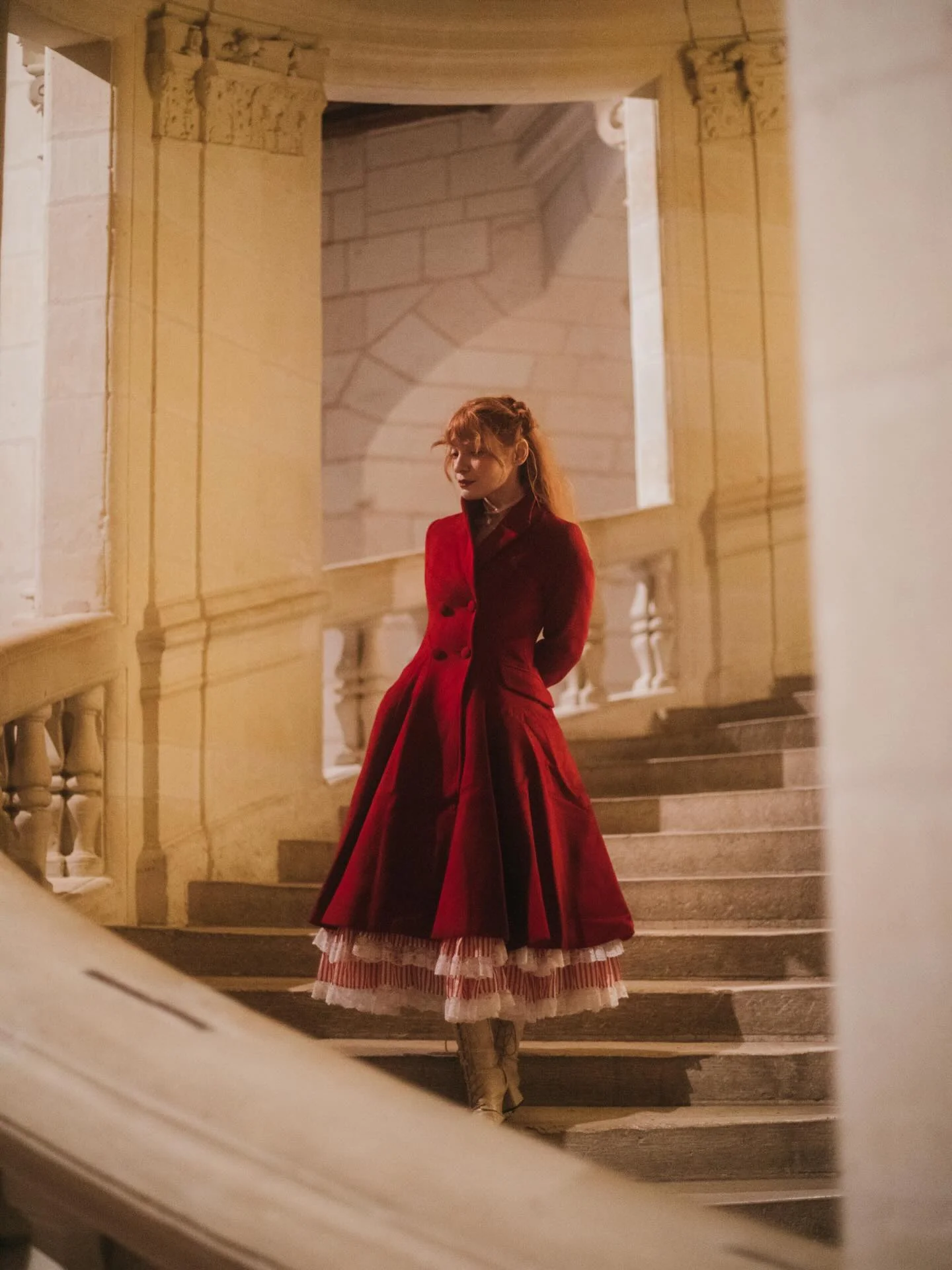 Roman Holiday 2020 | Red Wool Coat Jacket - Image 3