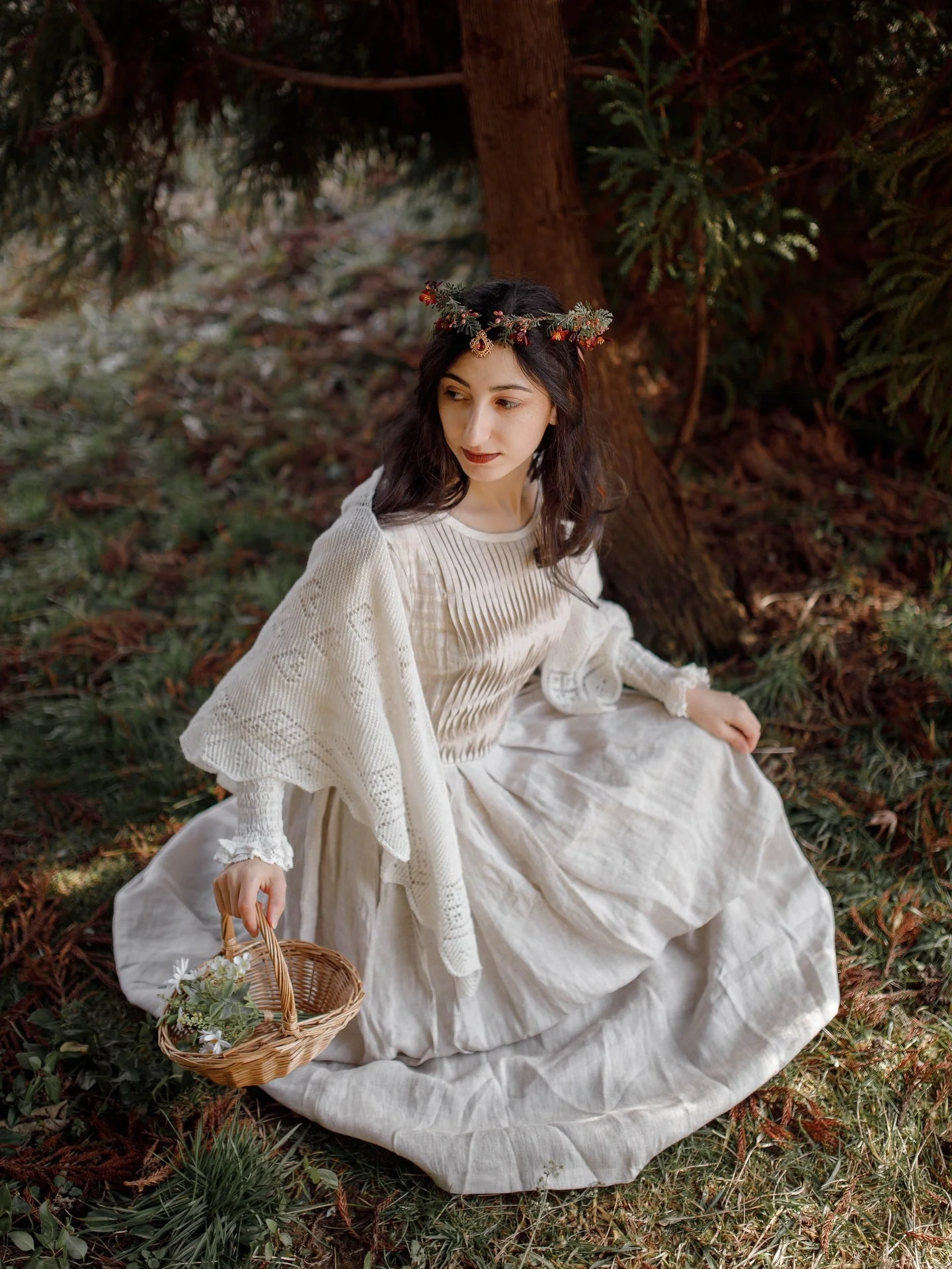 Eliana 15 | Pintucked Patchwork Linen Dress - Image 19