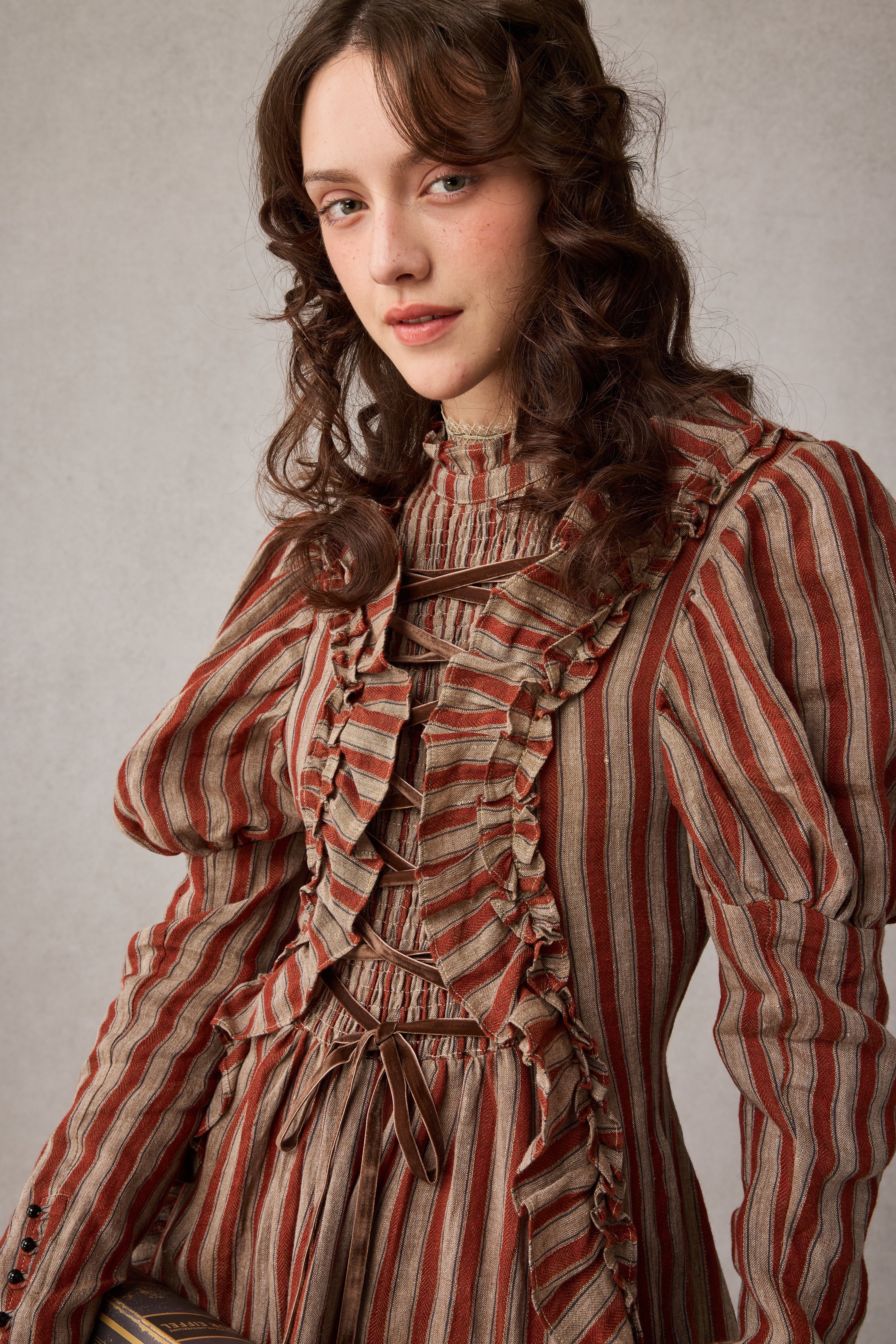 Elizabeth 15 | Victorian Linen Dress - Image 10