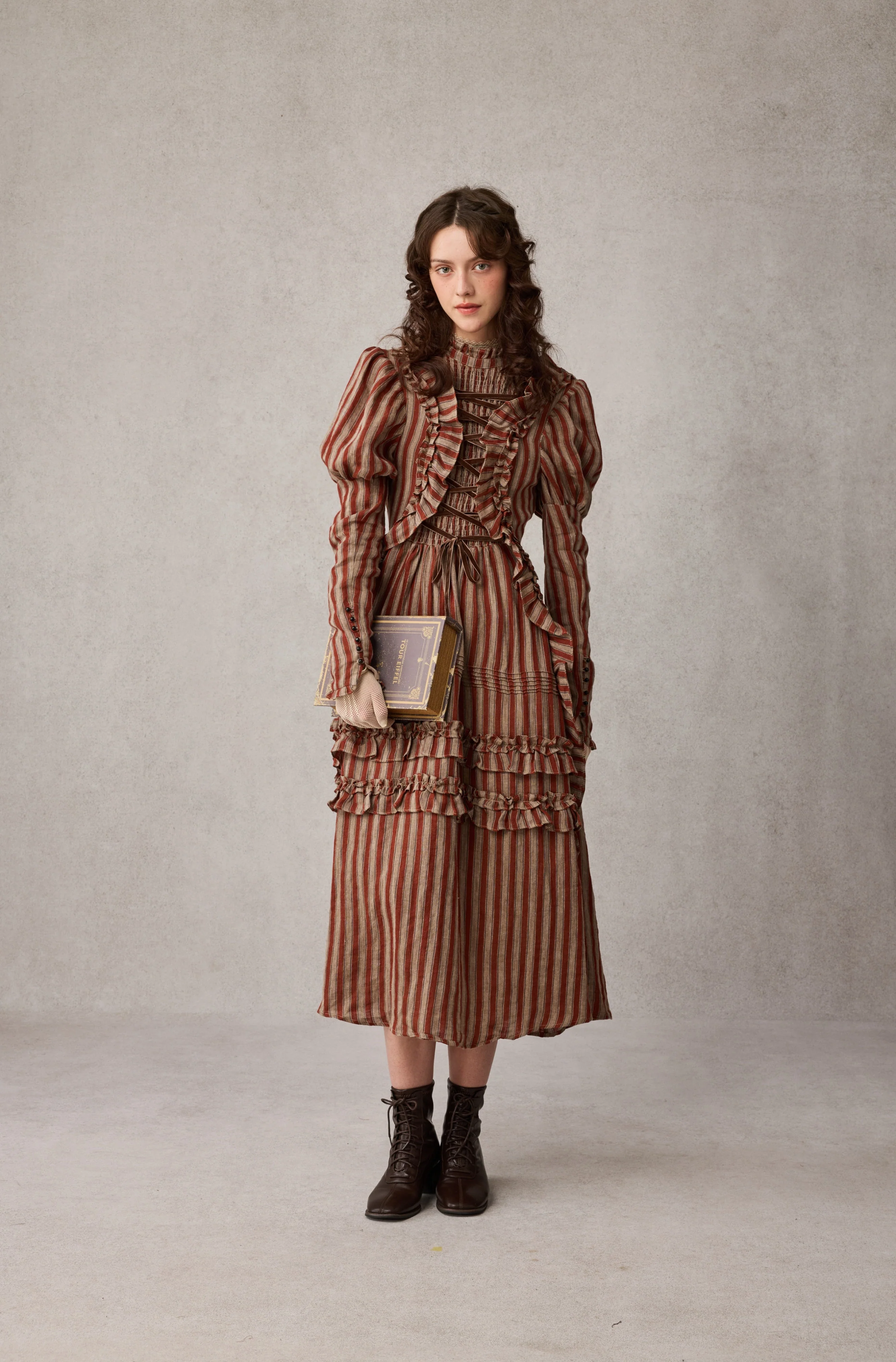 Elizabeth 15 | Victorian Linen Dress - Image 7