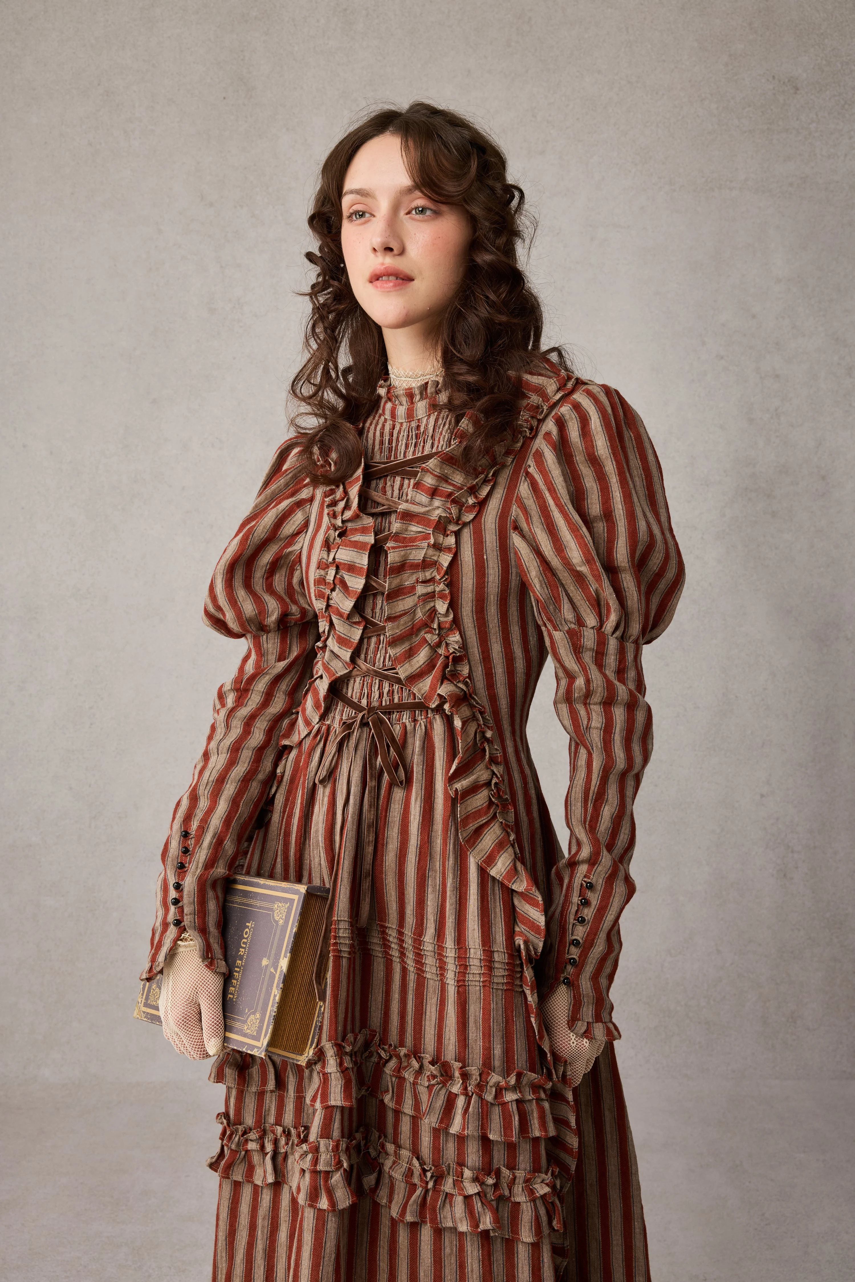 Elizabeth 15 | Victorian Linen Dress - Image 9