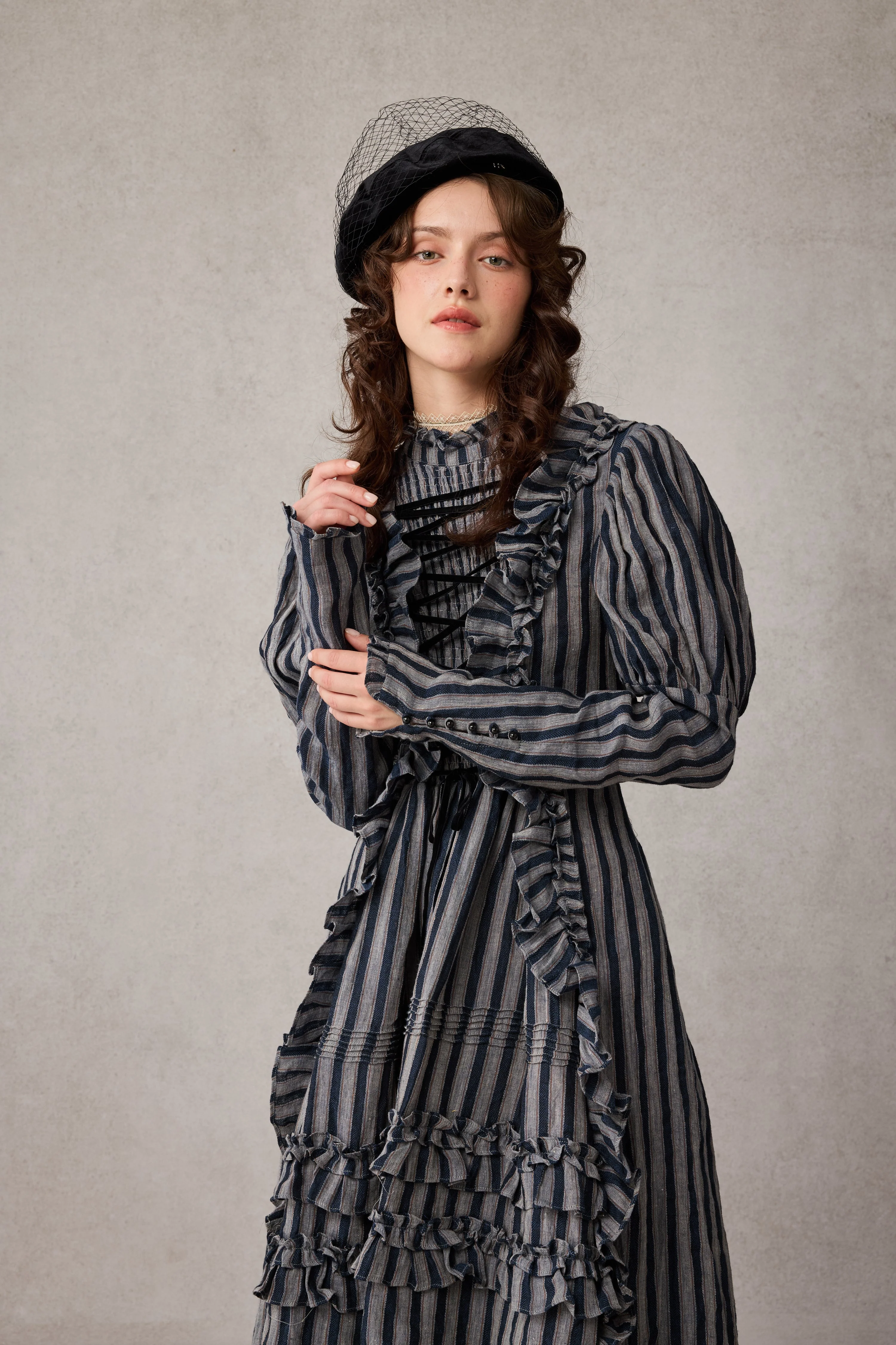 Elizabeth 15 | Victorian Linen Dress - Image 12