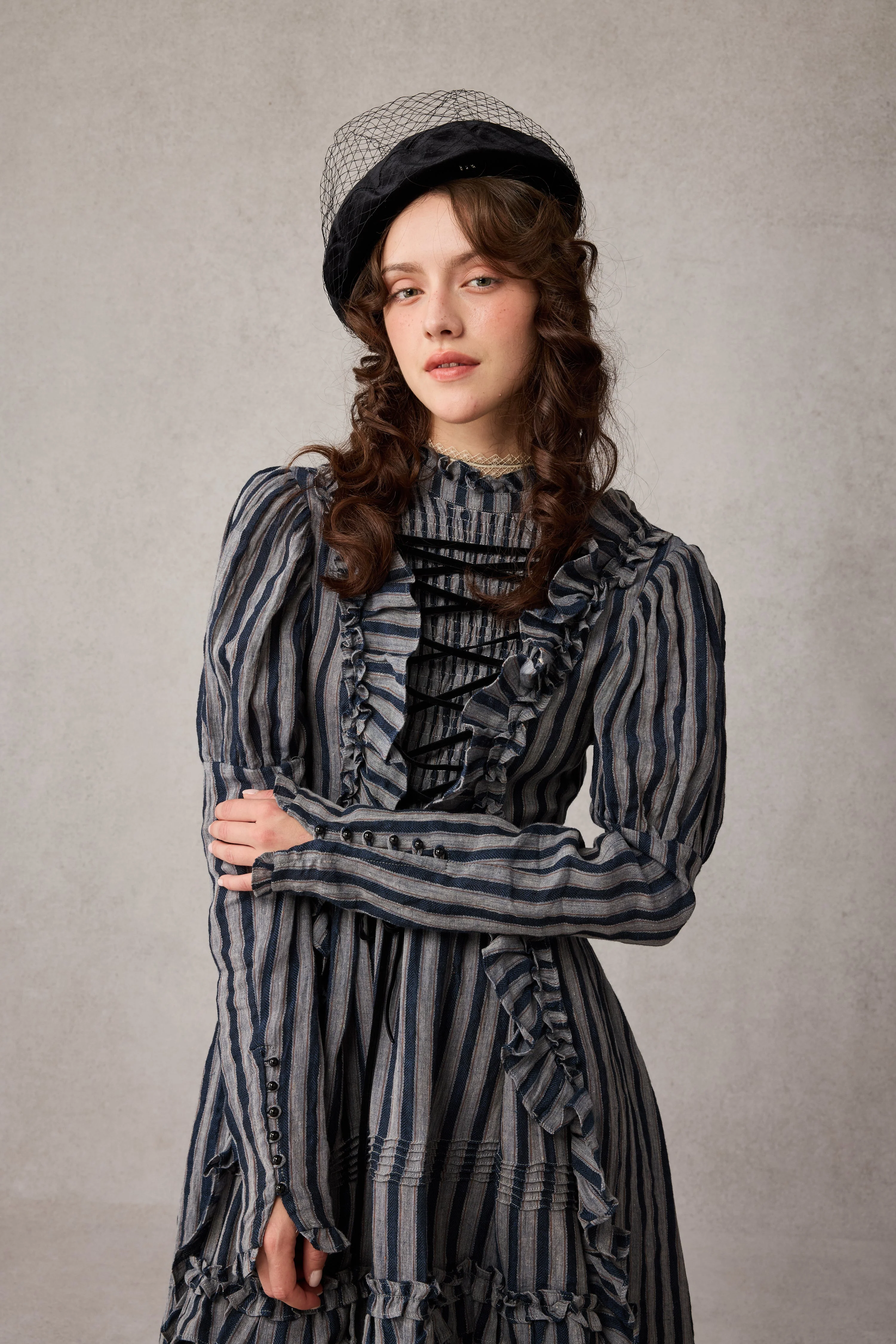 Elizabeth 15 | Victorian Linen Dress - Image 7