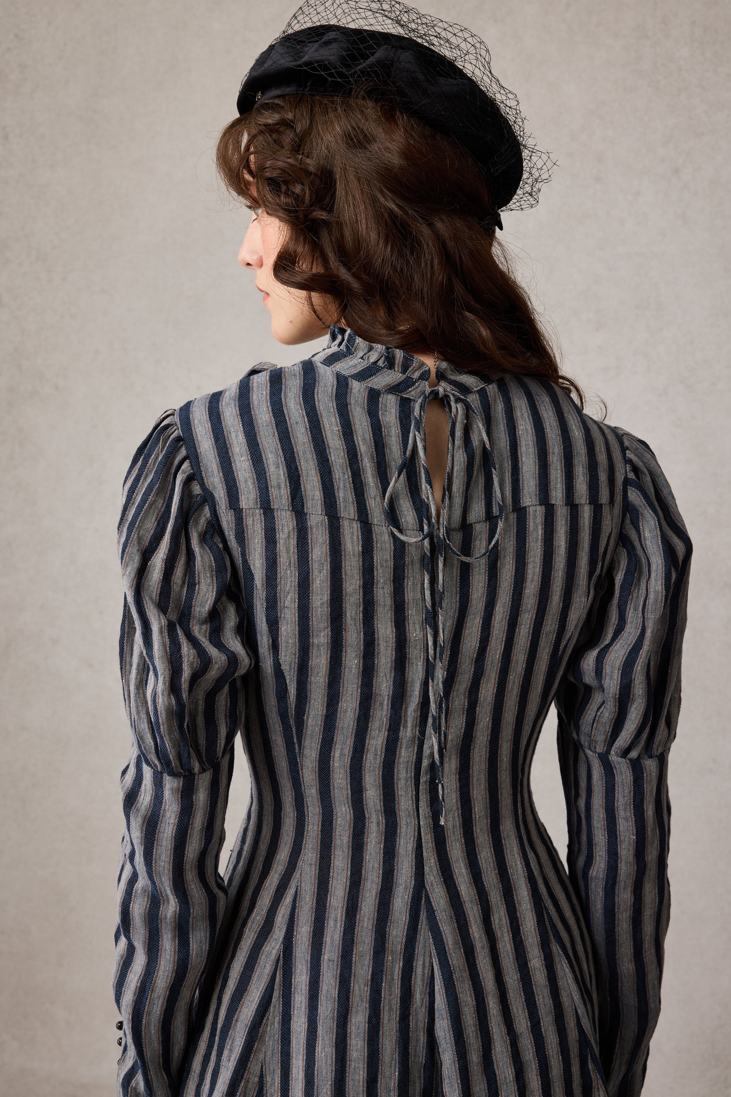 Elizabeth 15 | Victorian Linen Dress - Image 9