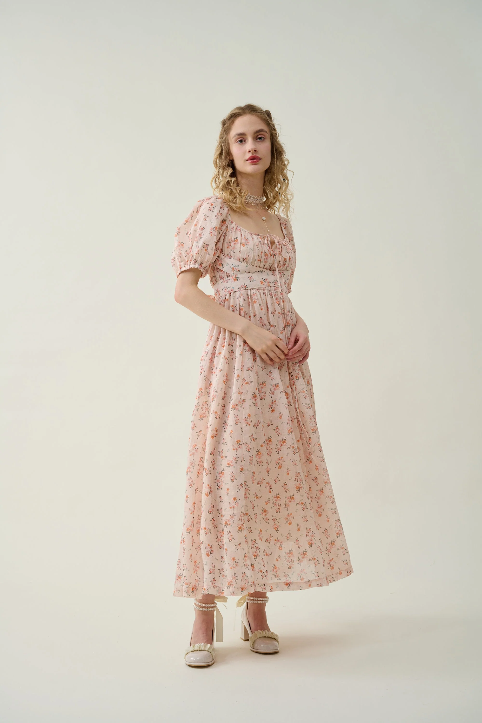 Alice 19 | Floral linen dress - Image 10