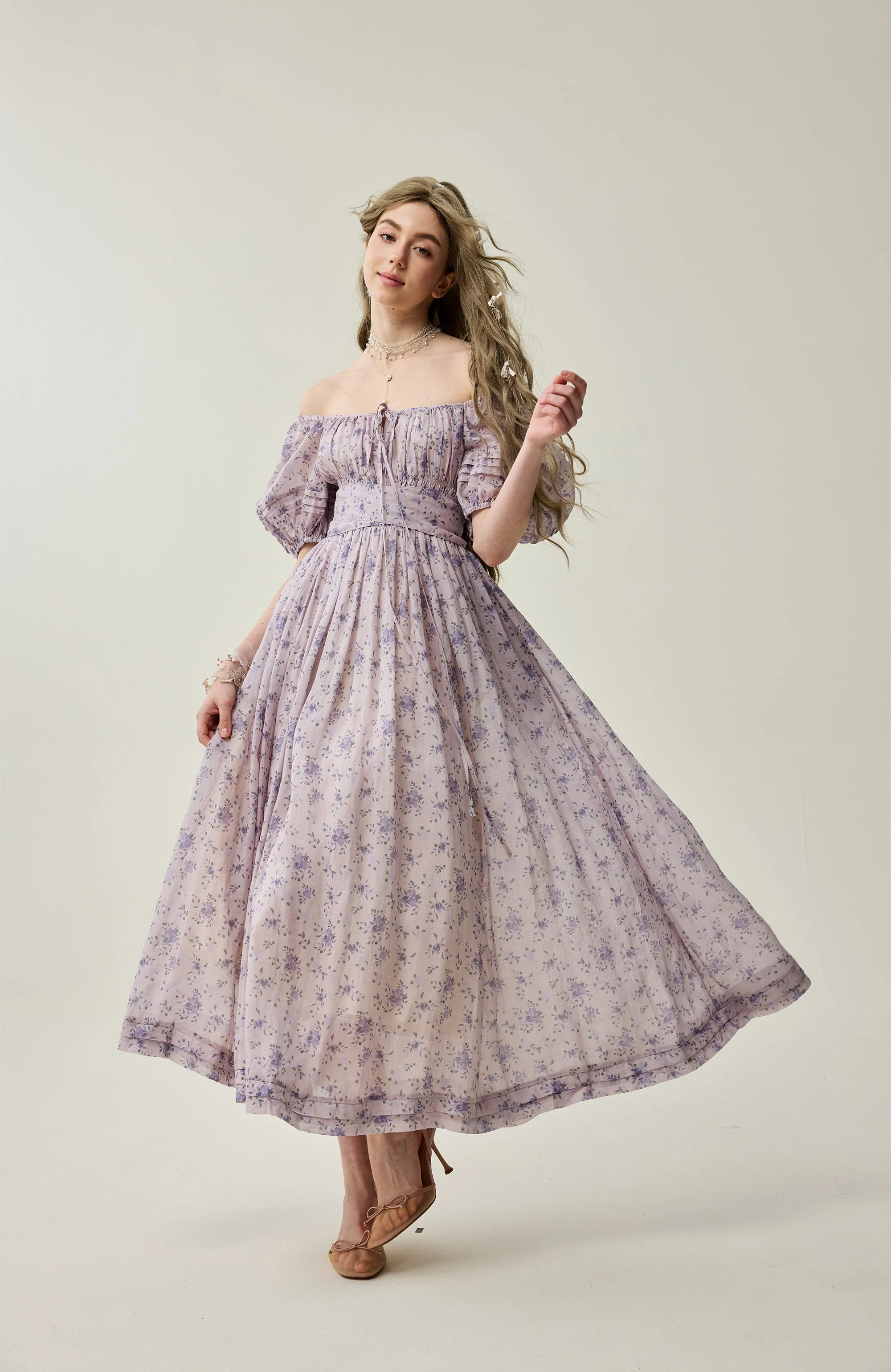 BERGAMOTE 20 |Floral Linen Dress - Image 22