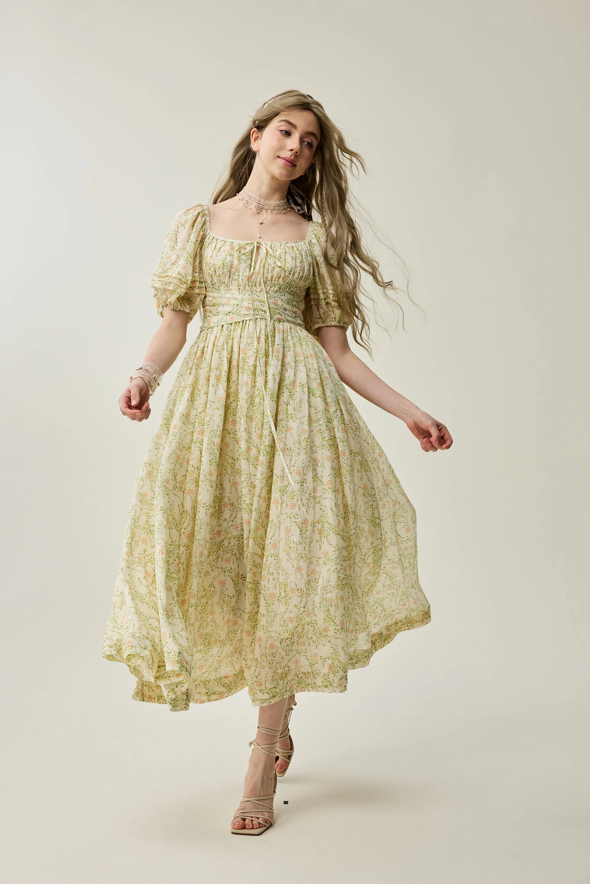BERGAMOTE 20 |Floral Linen Dress - Image 24