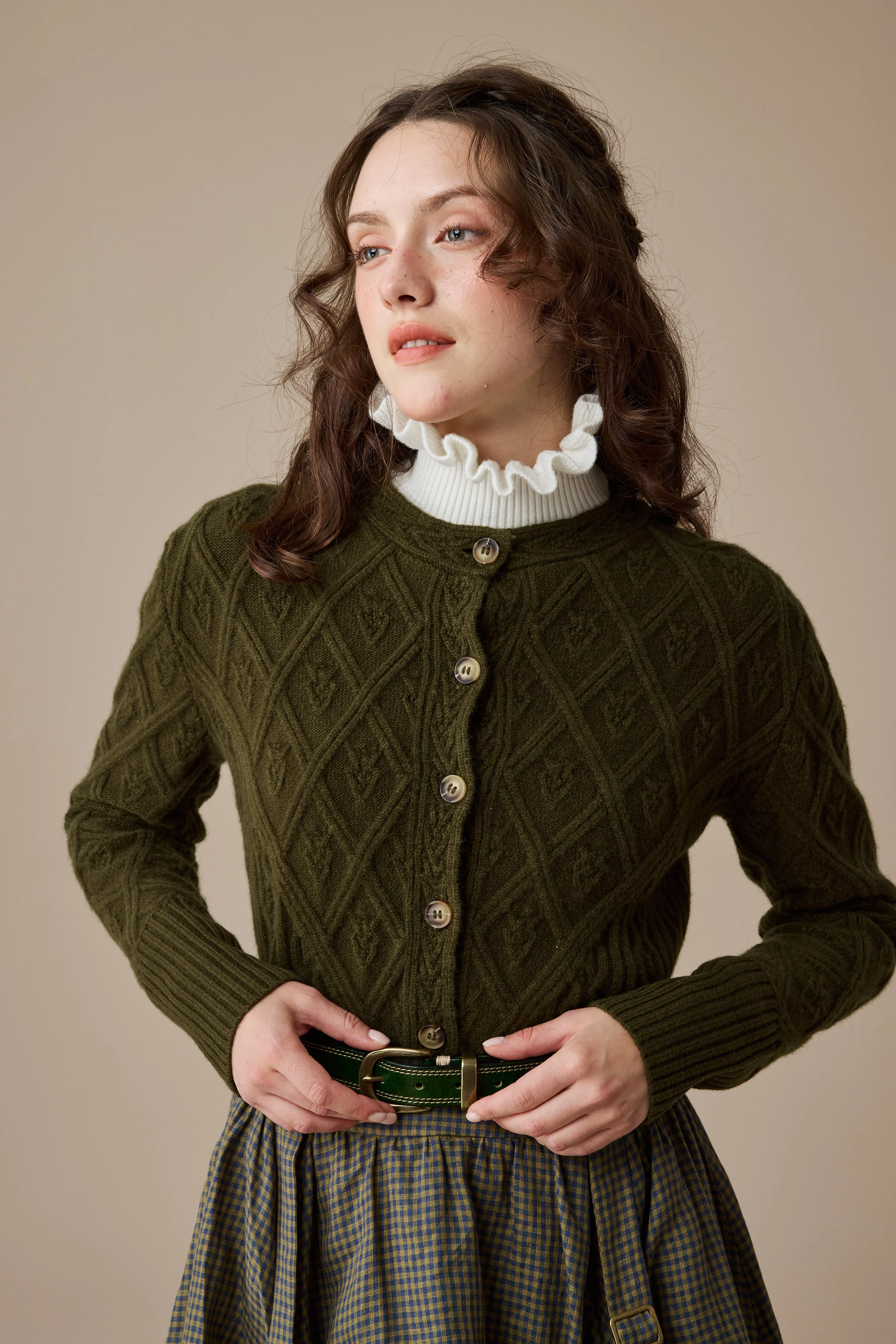 Flurry 17 | 100% Wool Sculptured Knitwear Cardigan - Image 21