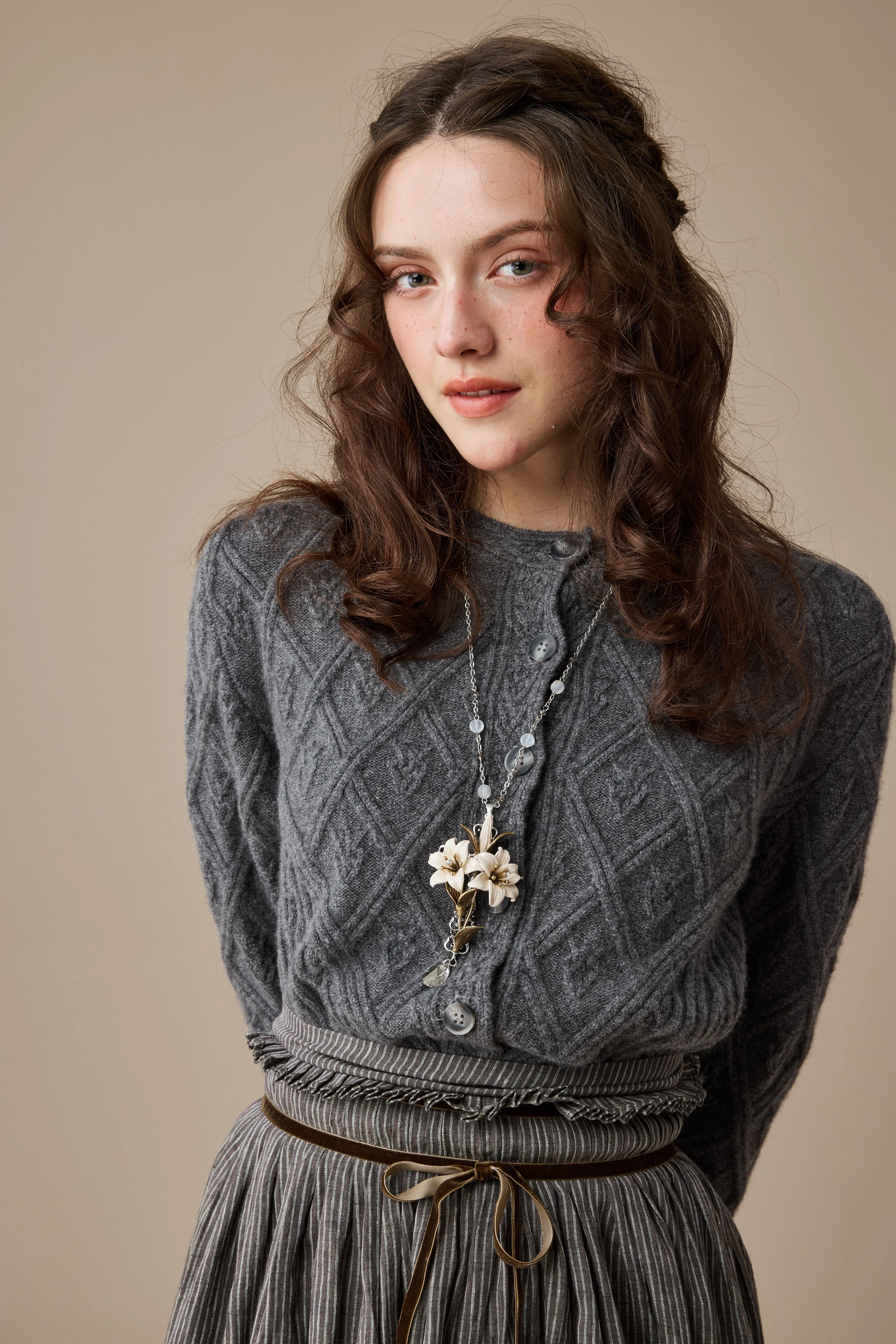 Flurry 17 | 100% Wool Sculptured Knitwear Cardigan - Image 5