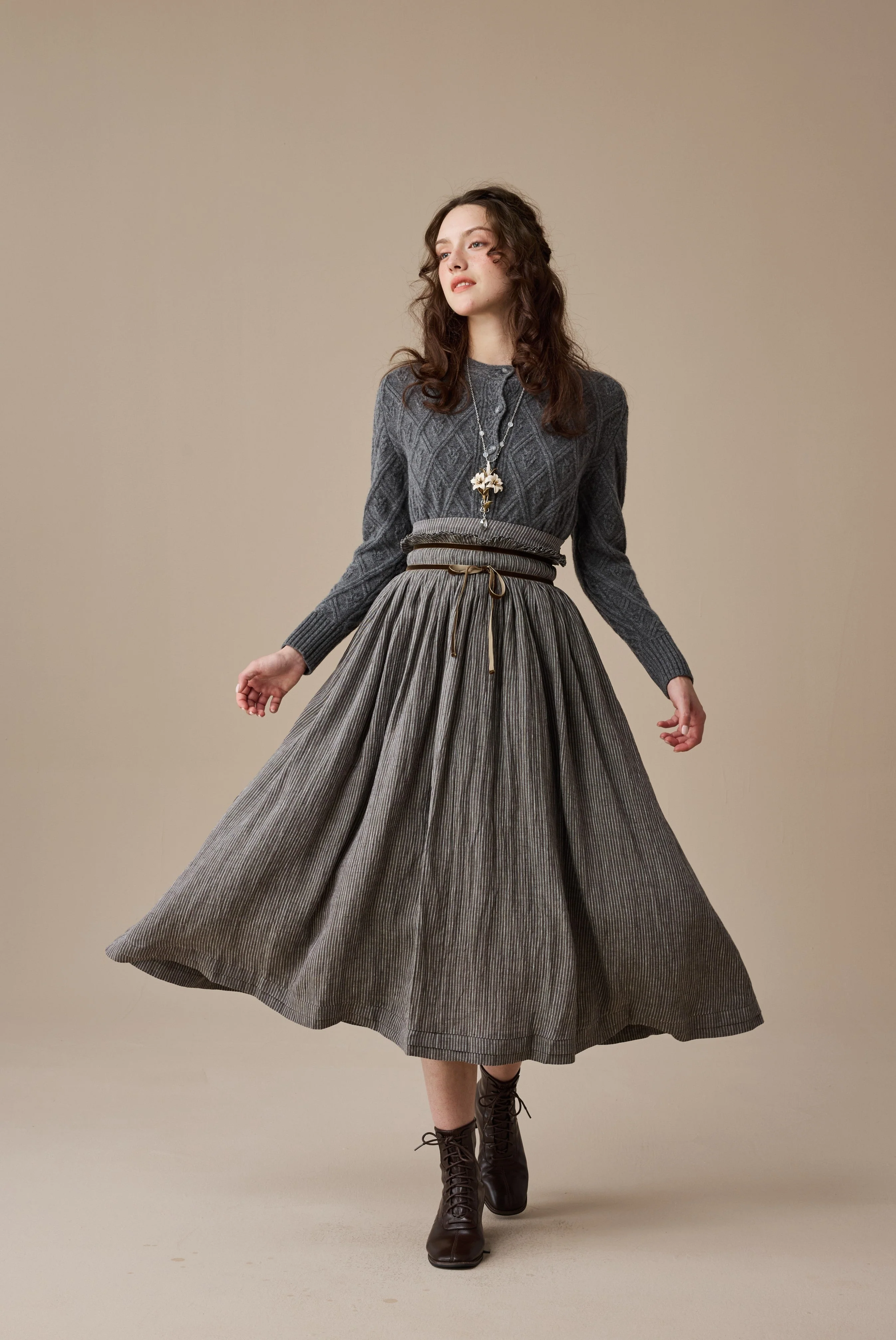 Flurry 17 | 100% Wool Sculptured Knitwear Cardigan - Image 7