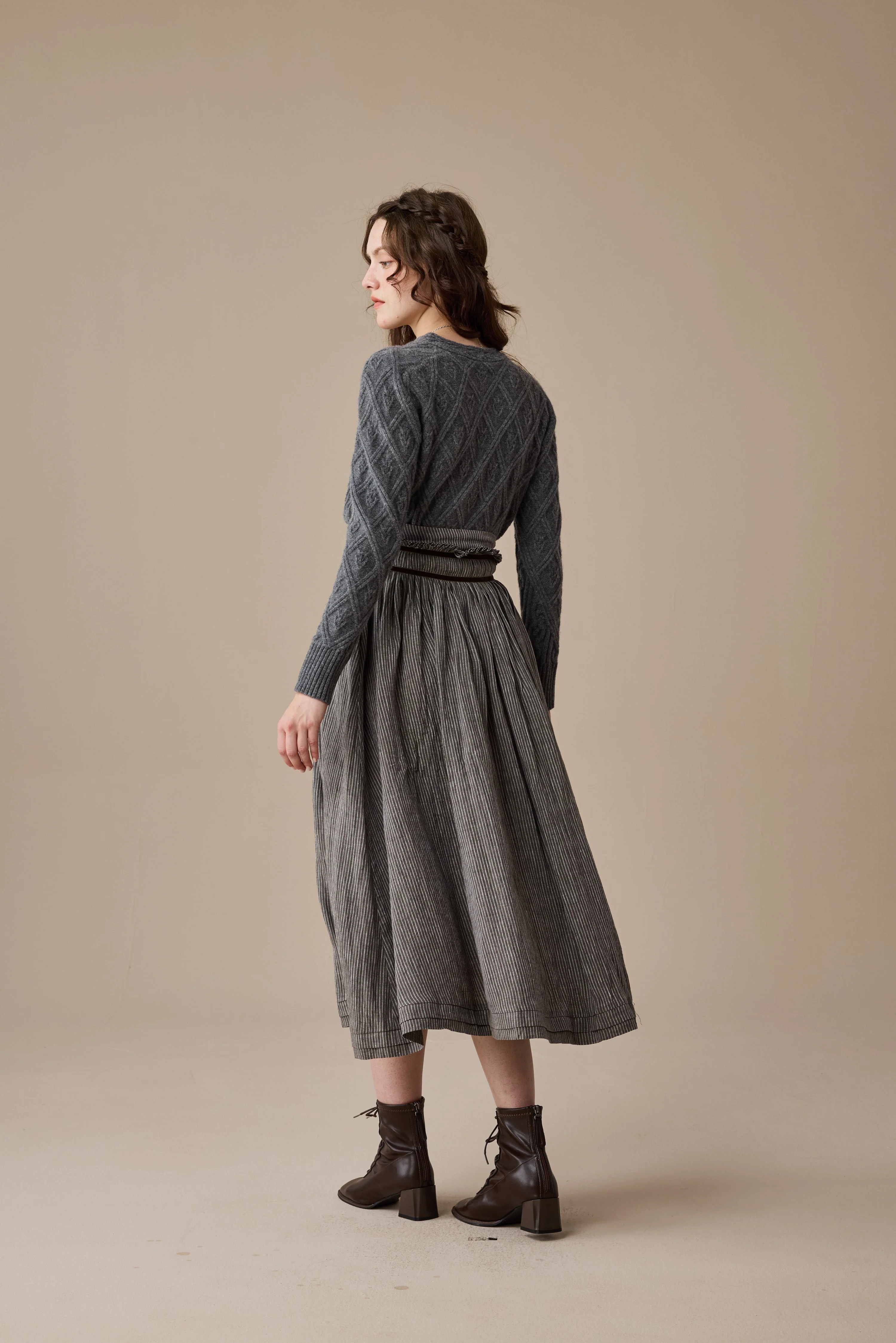 Flurry 17 | 100% Wool Sculptured Knitwear Cardigan - Image 8